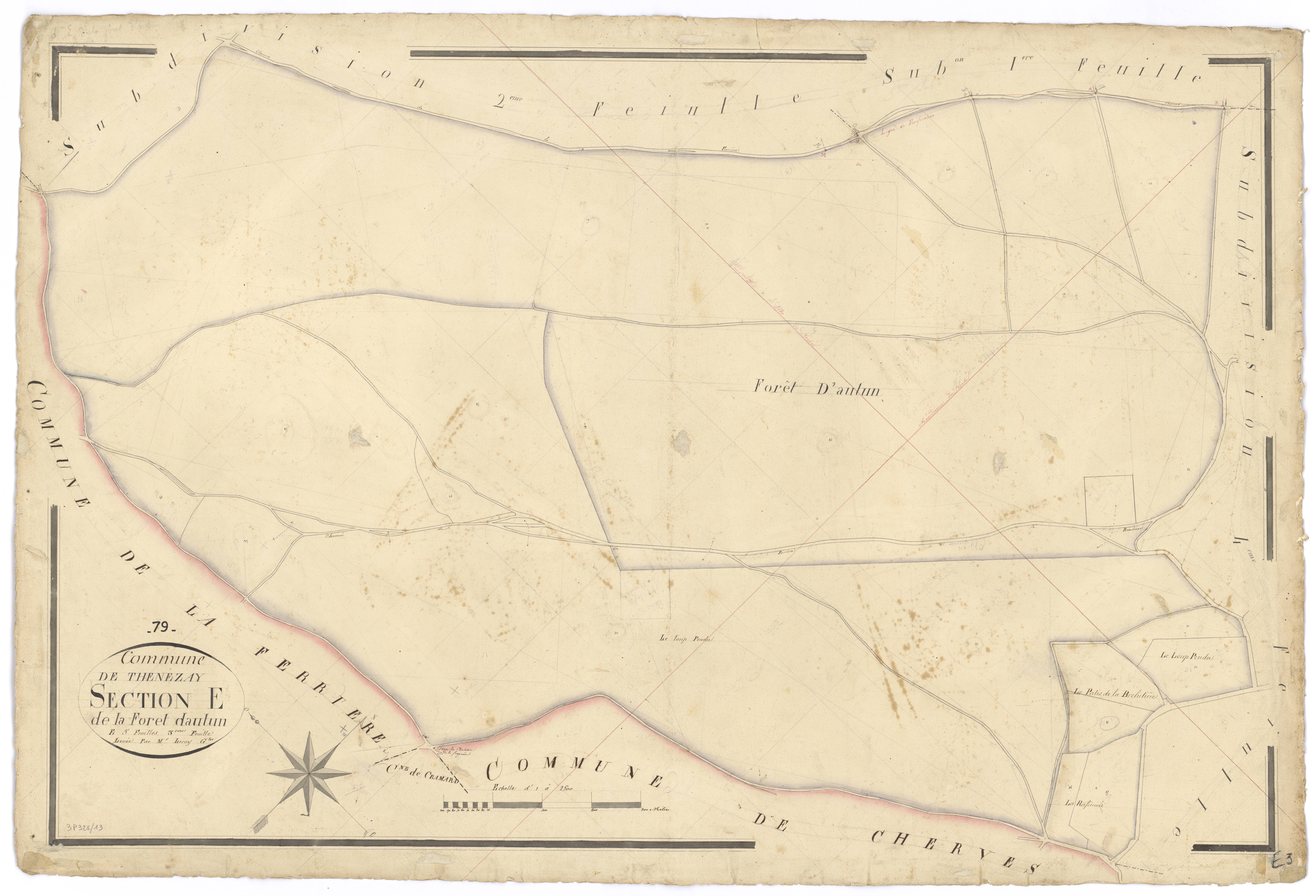 Thénezay - FRAD079_CADASTRE_NAPOLEONIEN Section E3 dite de la Forêt d'Autin