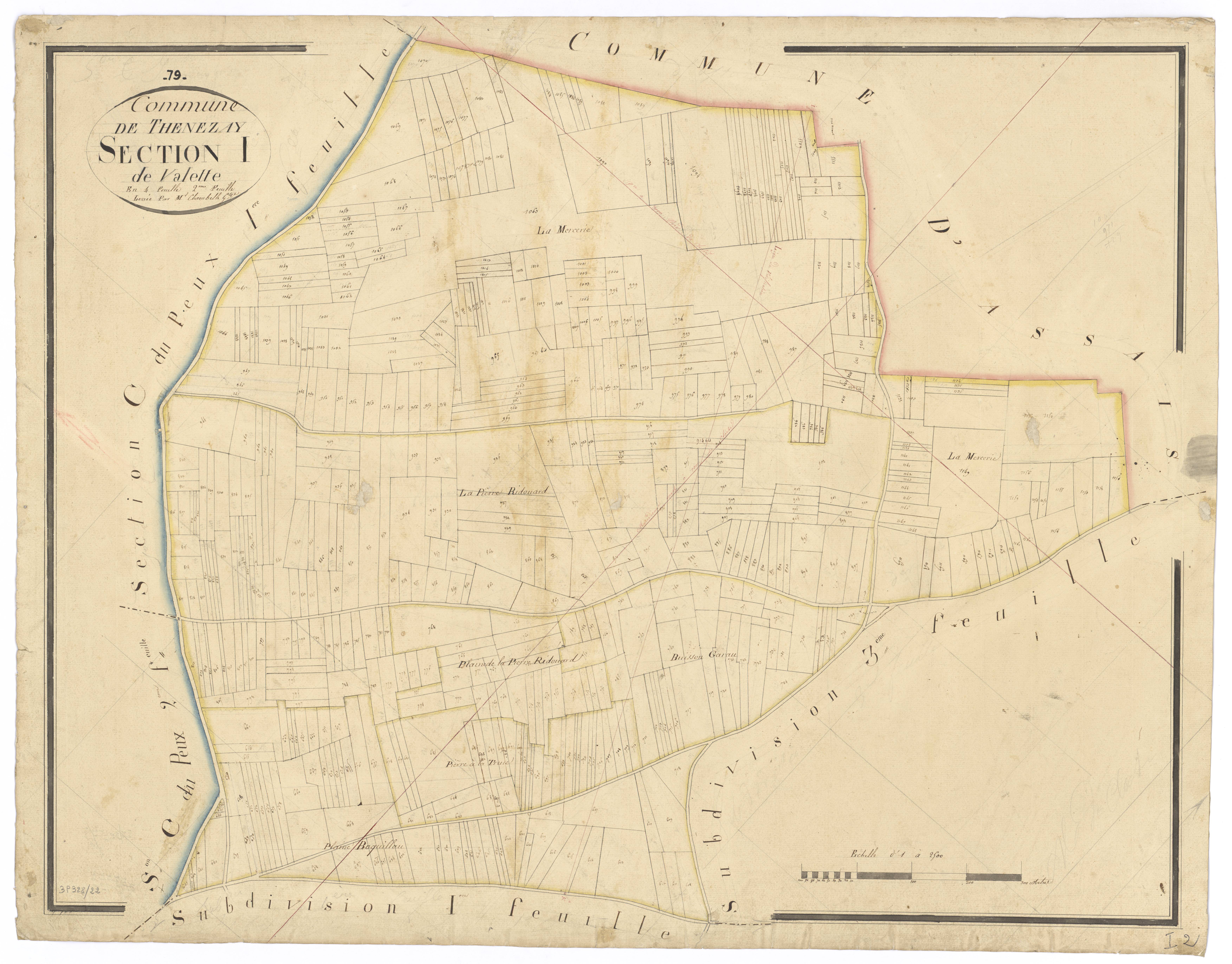 Thénezay - FRAD079_CADASTRE_NAPOLEONIEN Section I2 dite de la Valette