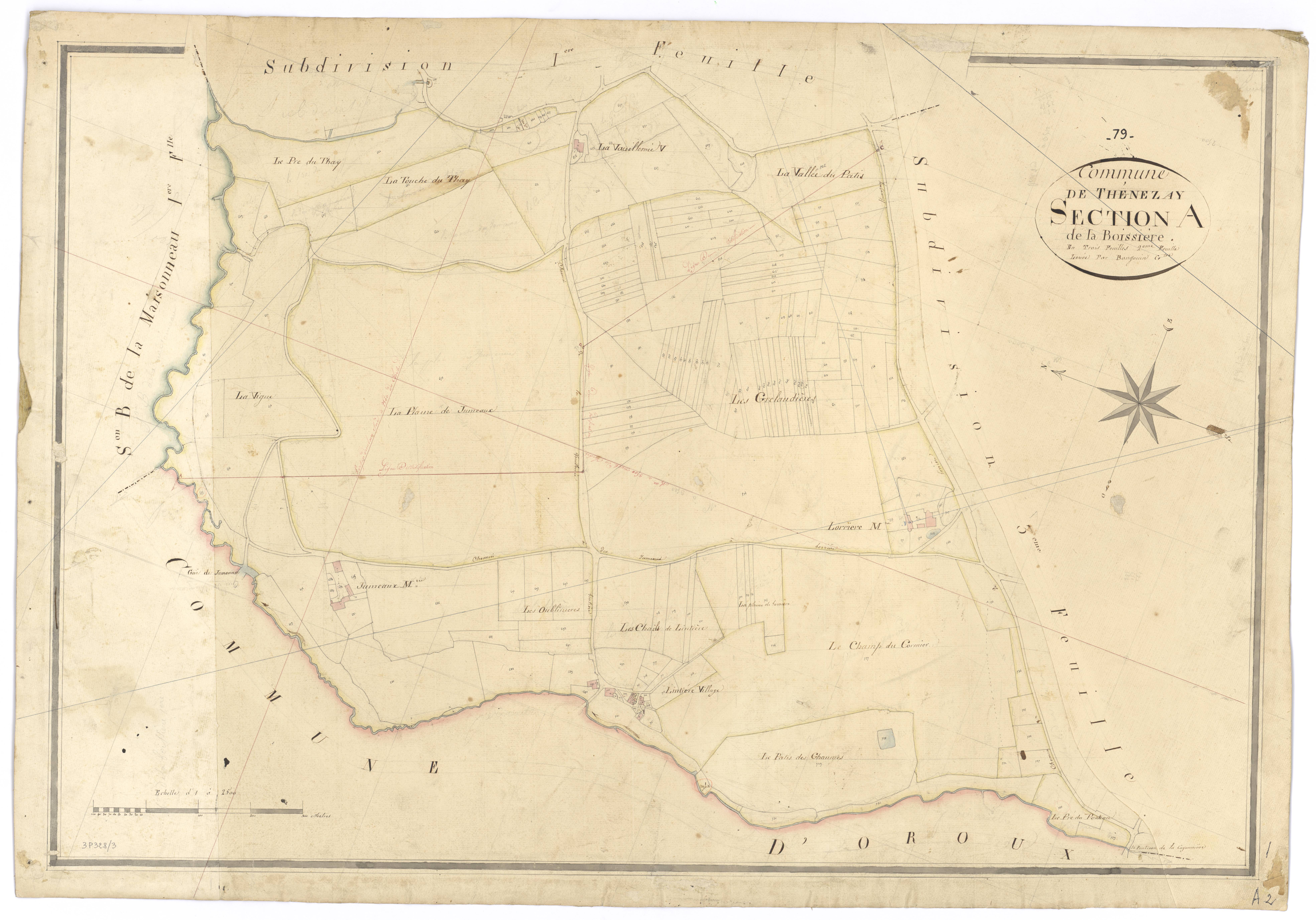 Thénezay - FRAD079_CADASTRE_NAPOLEONIEN Section A2 dite de la Boissière