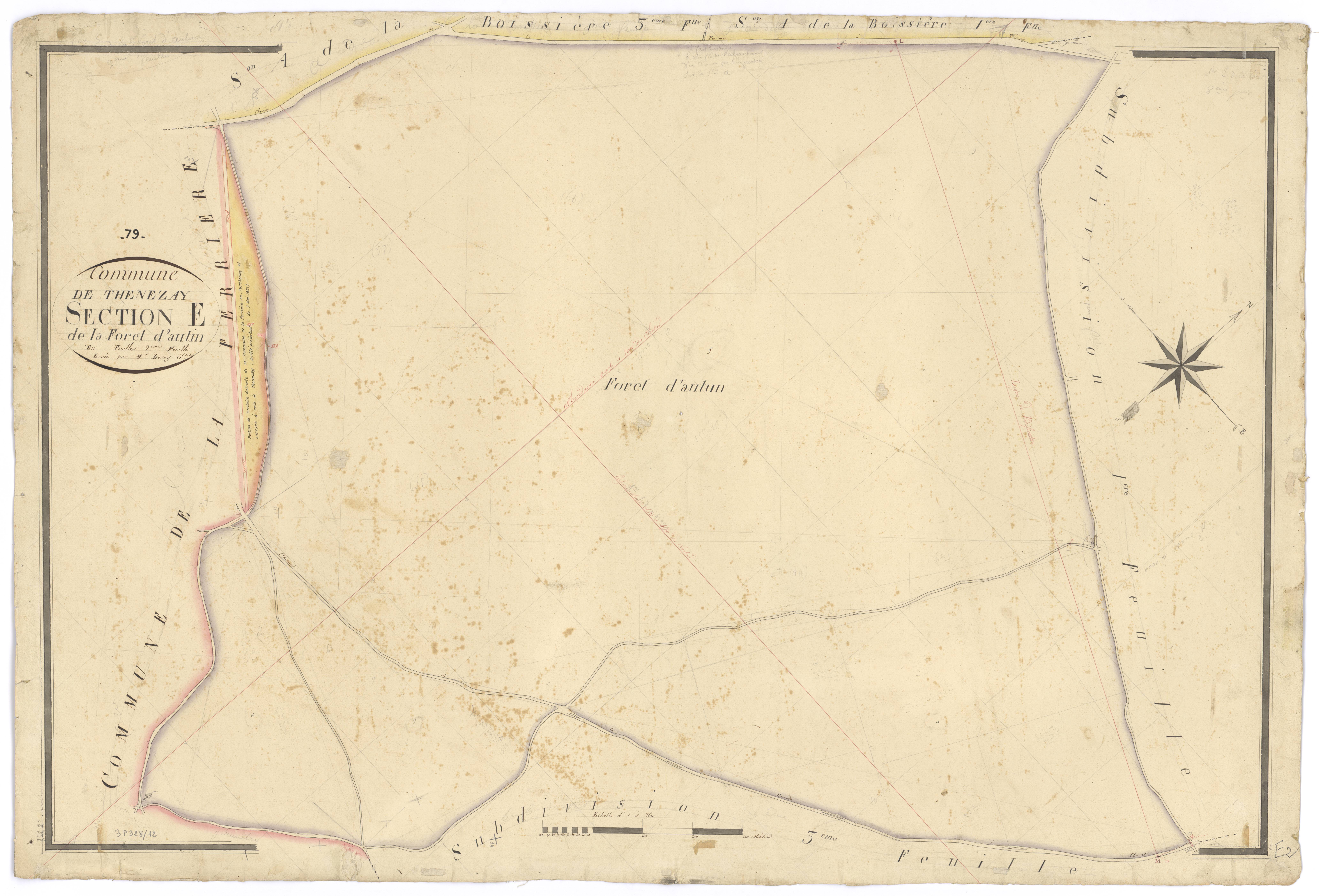 Thénezay - FRAD079_CADASTRE_NAPOLEONIEN Section E2 dite de la Forêt d'Autin