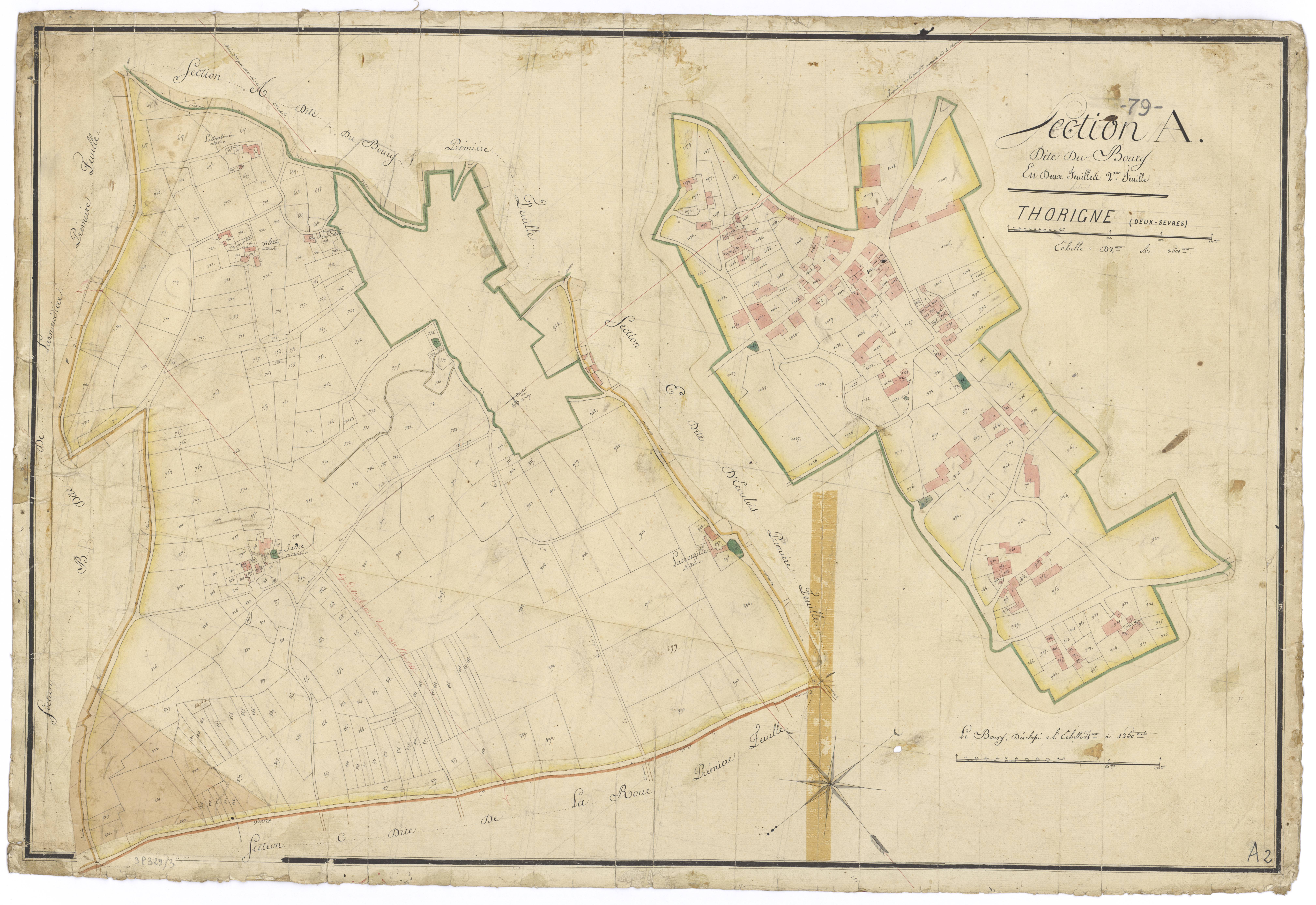 Thorigné - FRAD079_CADASTRE_NAPOLEONIEN Section A2 dite du Bourg 