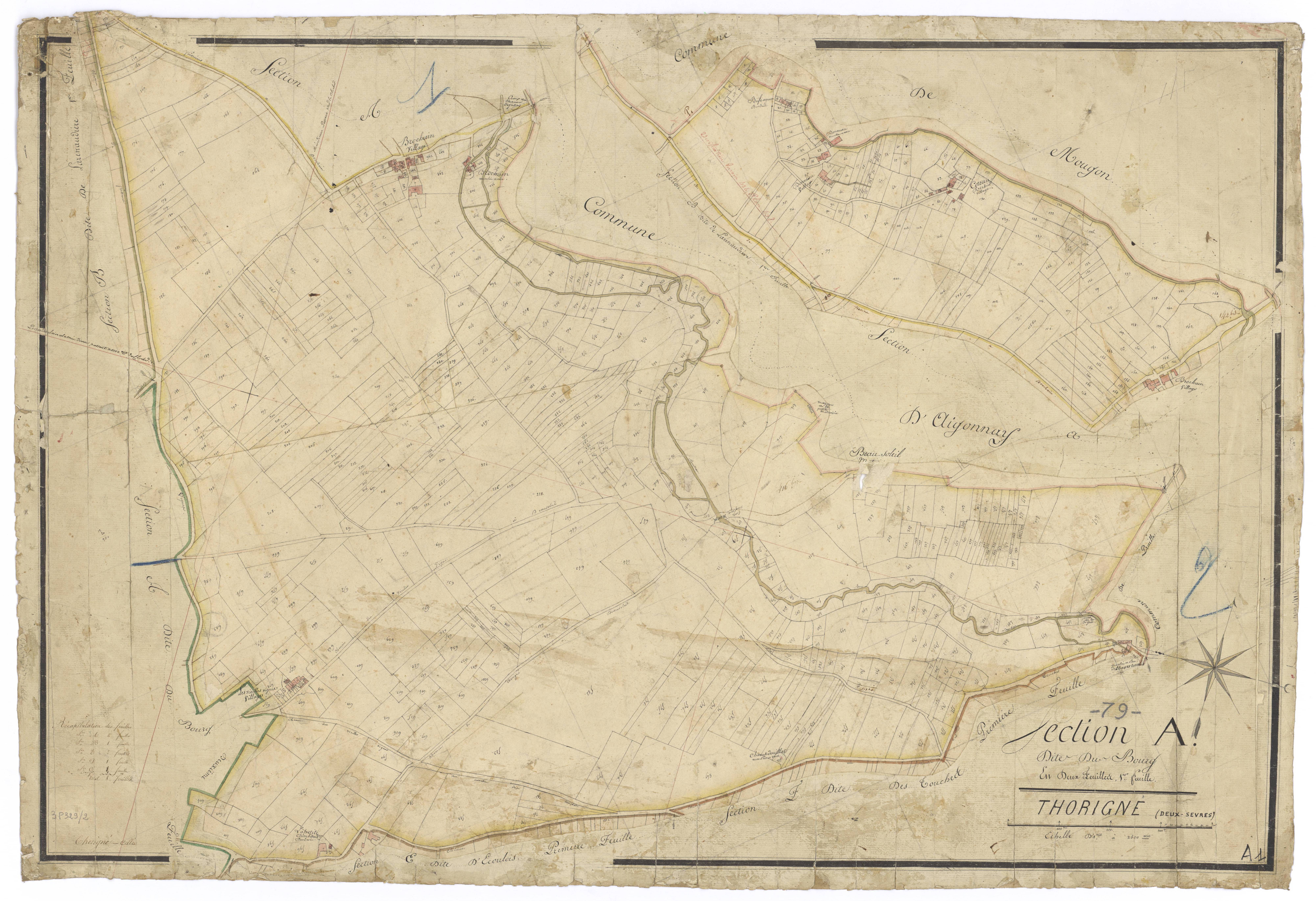 Thorigné - FRAD079_CADASTRE_NAPOLEONIEN Section A1 dite du Bourg