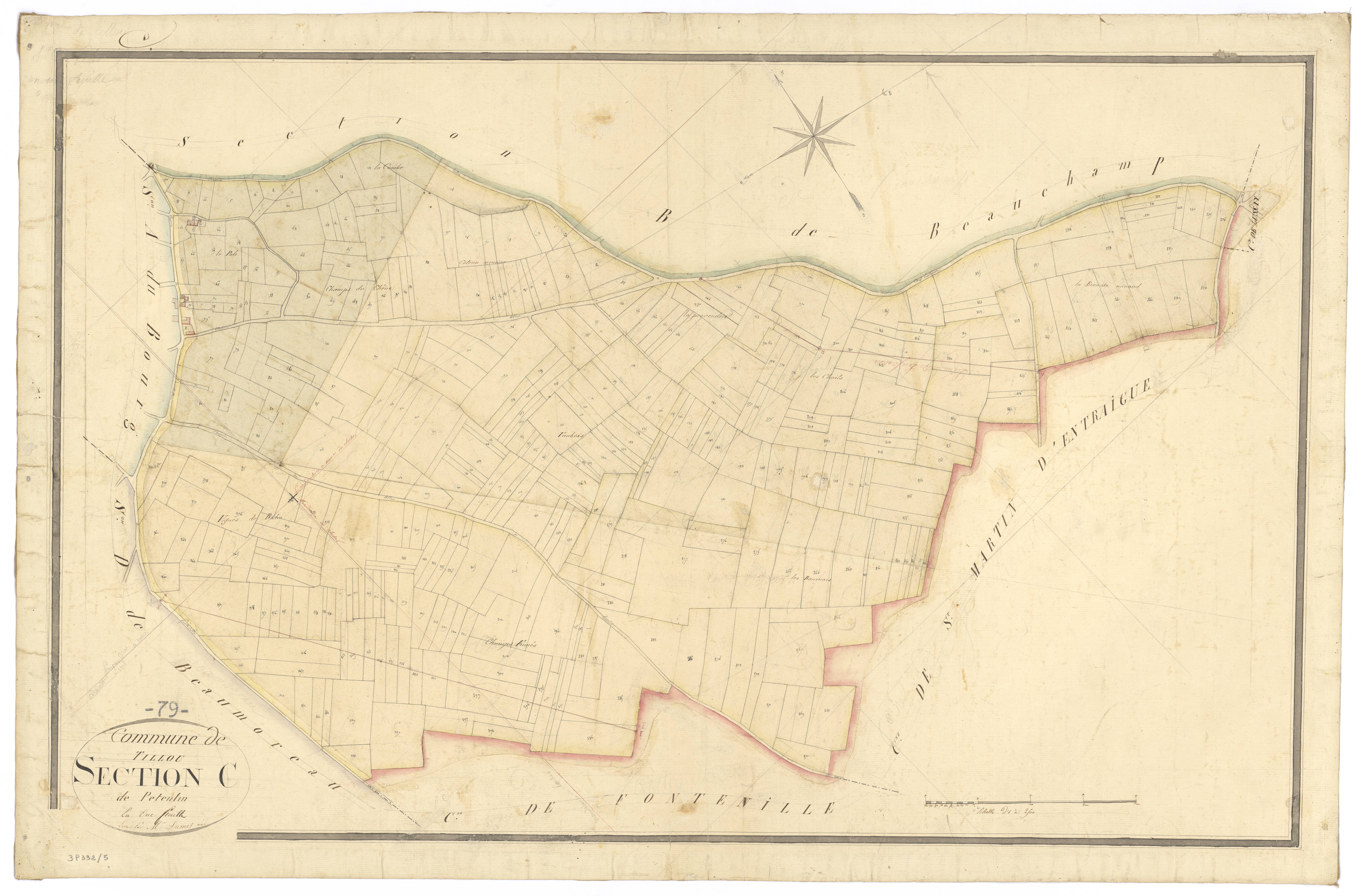 Tillou - FRAD079_CADASTRE_NAPOLEONIEN Section C dite de Petentin 