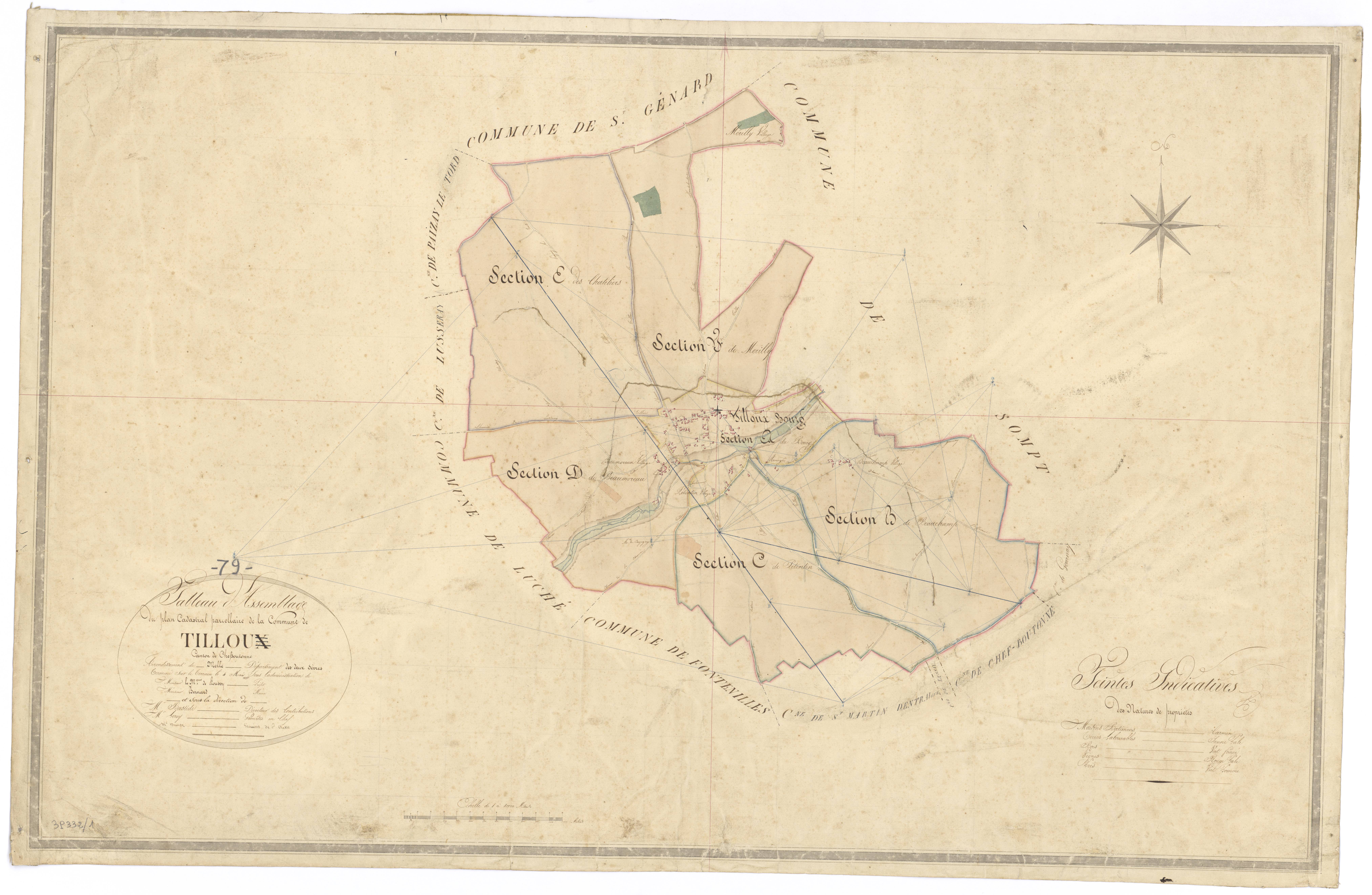 Tillou - FRAD079_CADASTRE_NAPOLEONIEN Tableau d'assemblage 