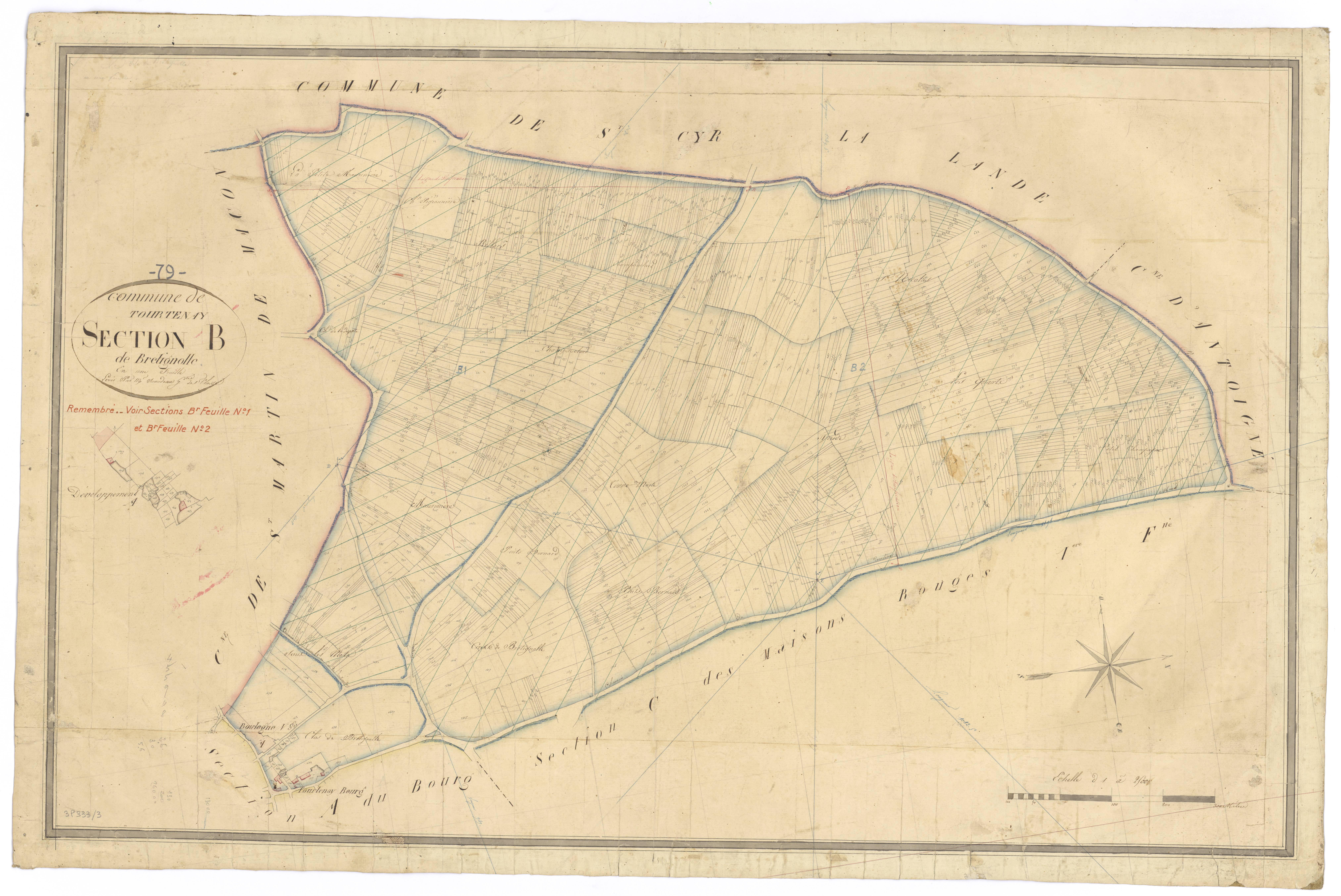 Tourtenay - FRAD079_CADASTRE_NAPOLEONIEN Section B dite de Bretignolle