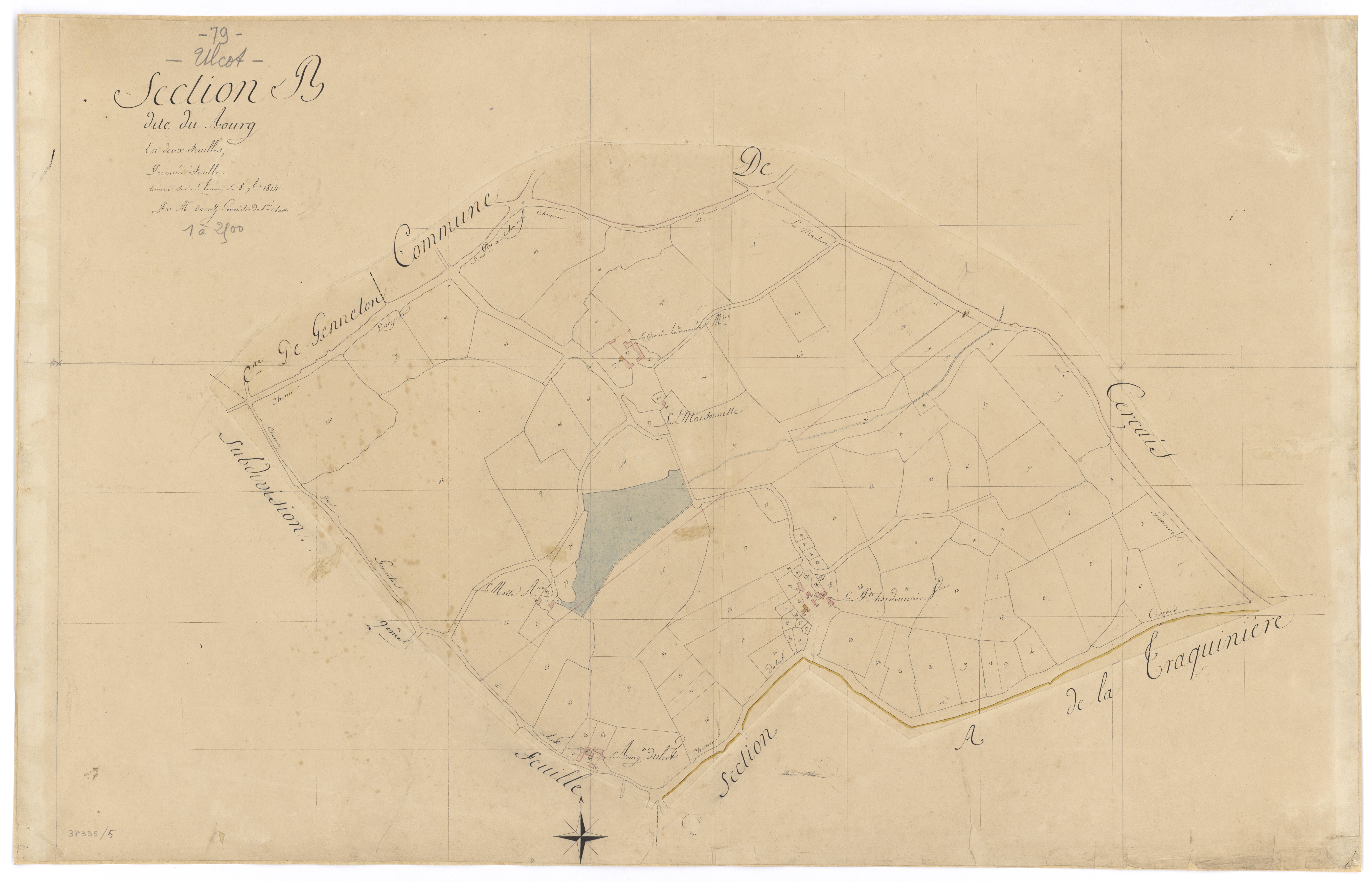 Ulcot - FRAD079_CADASTRE_NAPOLEONIEN Section B1 dite du Bourg