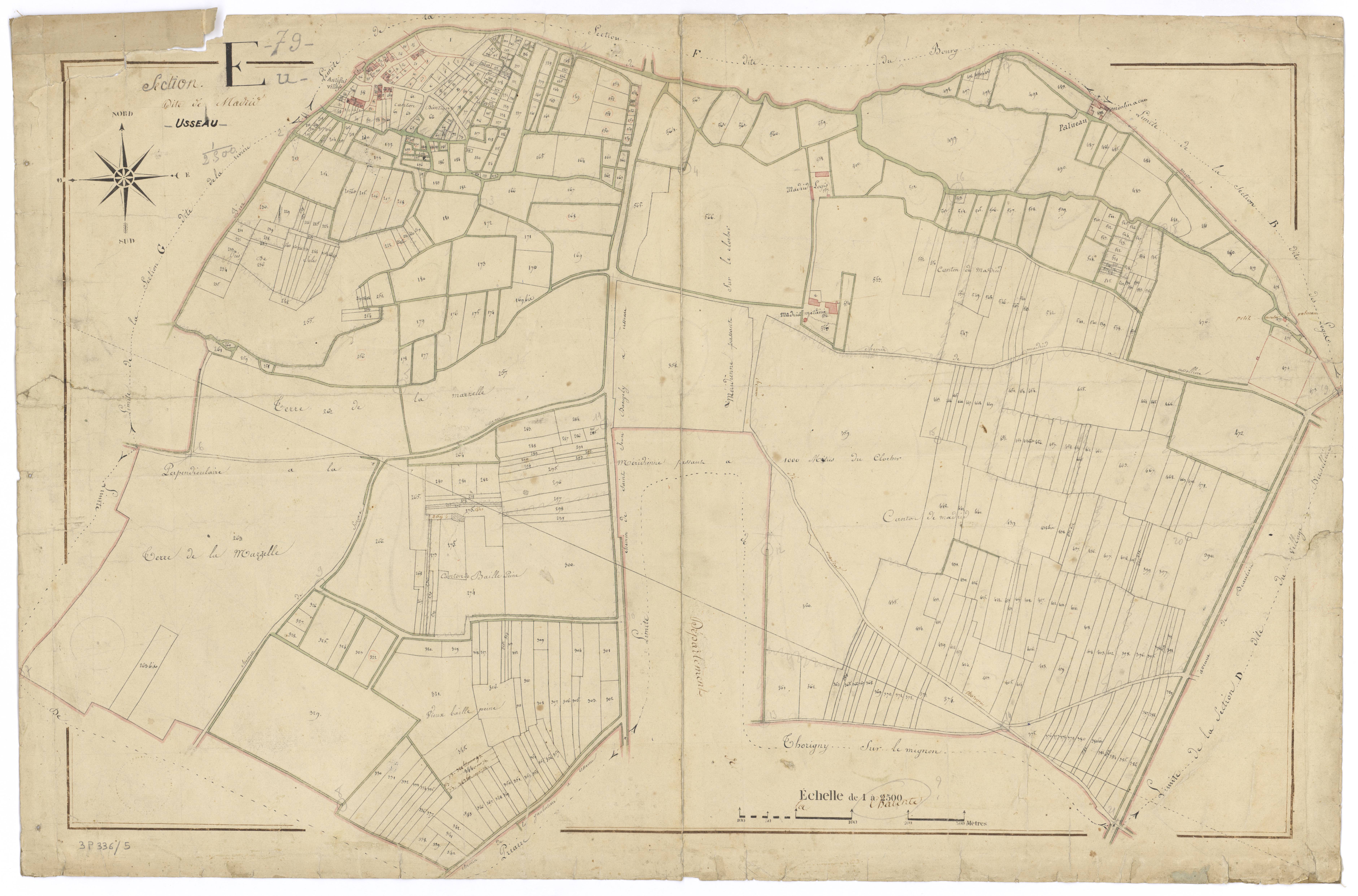 Usseau - FRAD079_CADASTRE_NAPOLEONIEN Section E dite de Madrid 