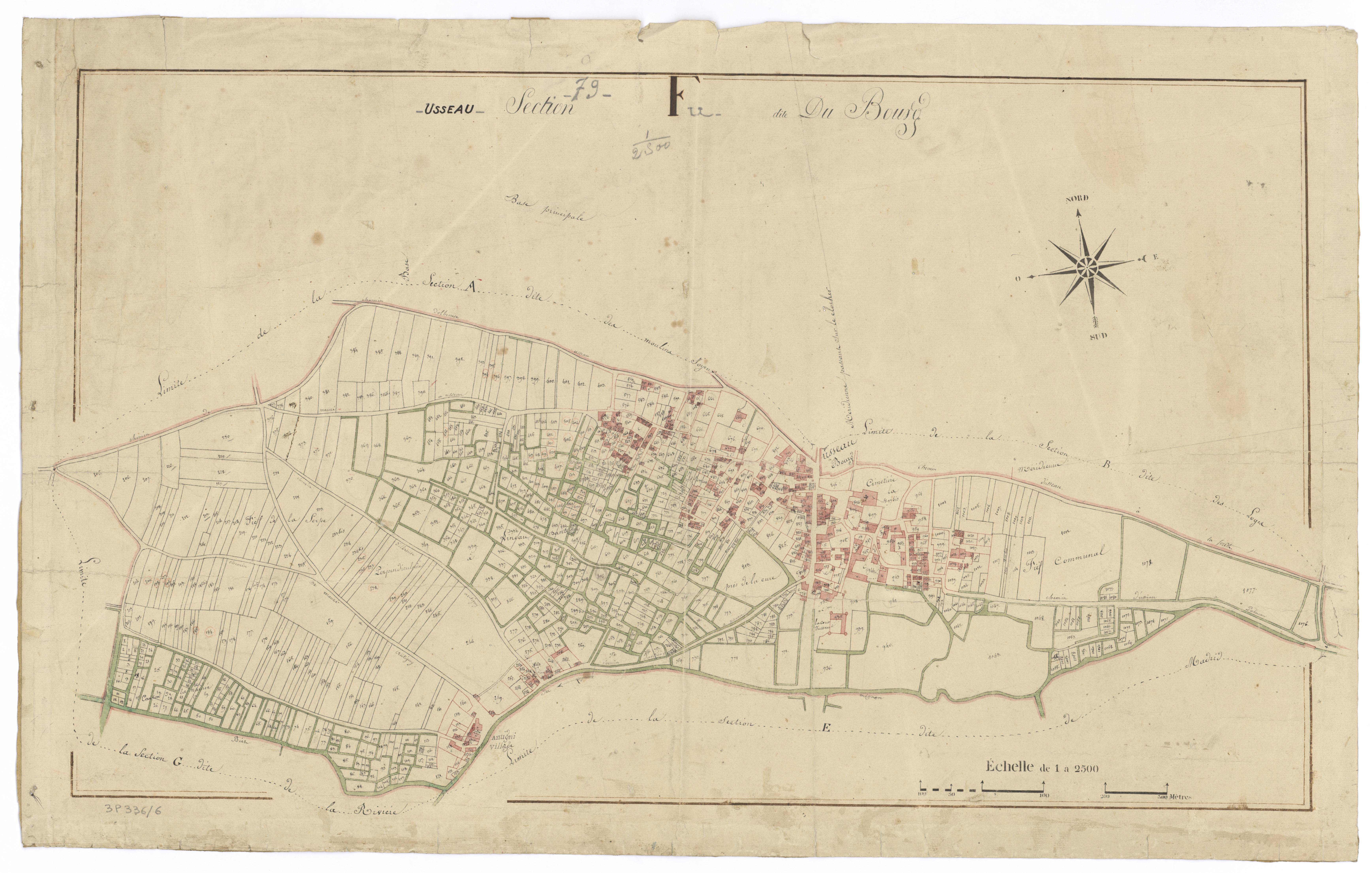 Usseau - FRAD079_CADASTRE_NAPOLEONIEN Section F dite du Bourg 