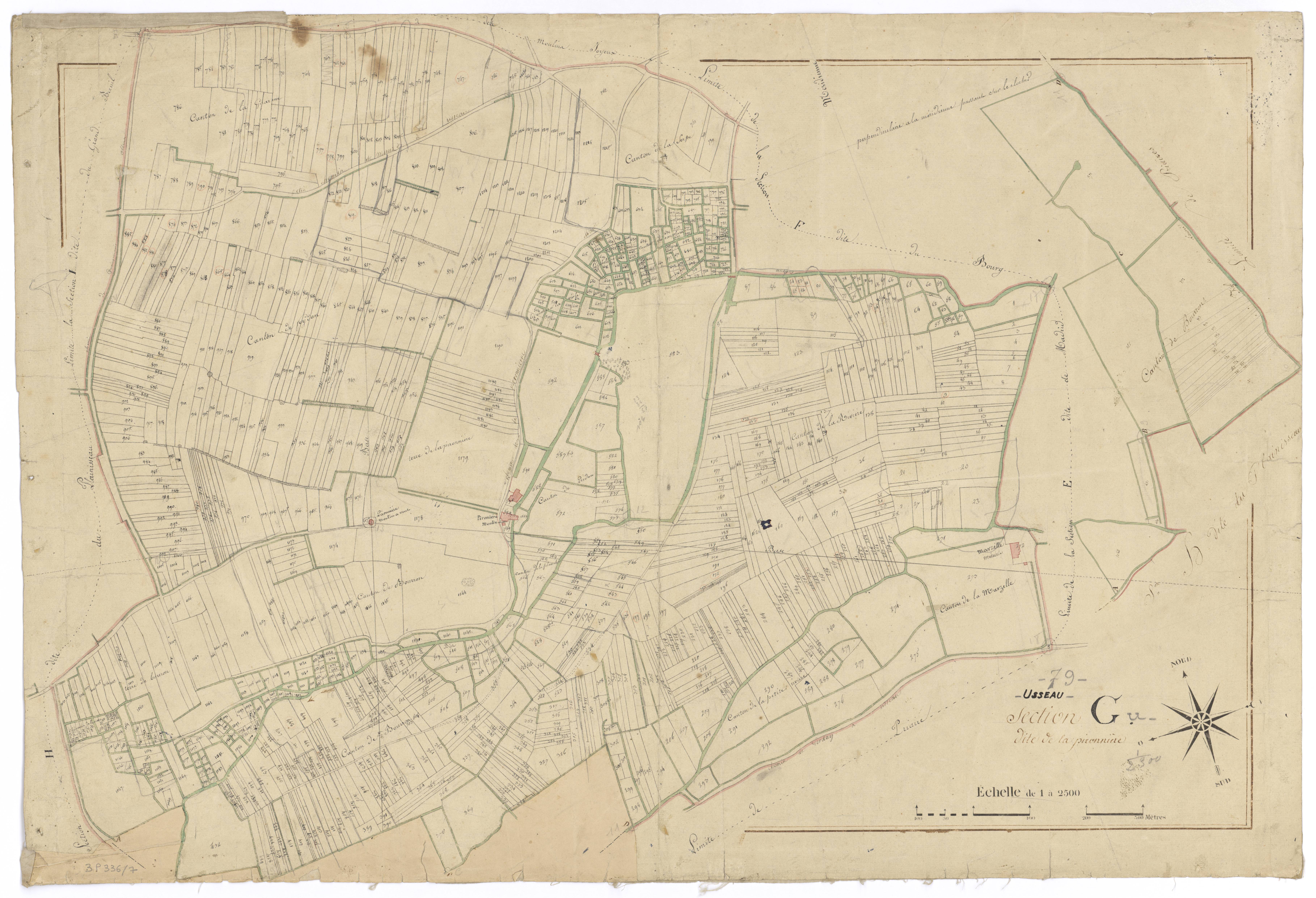 Usseau - FRAD079_CADASTRE_NAPOLEONIEN Section G dite de la Pironière 