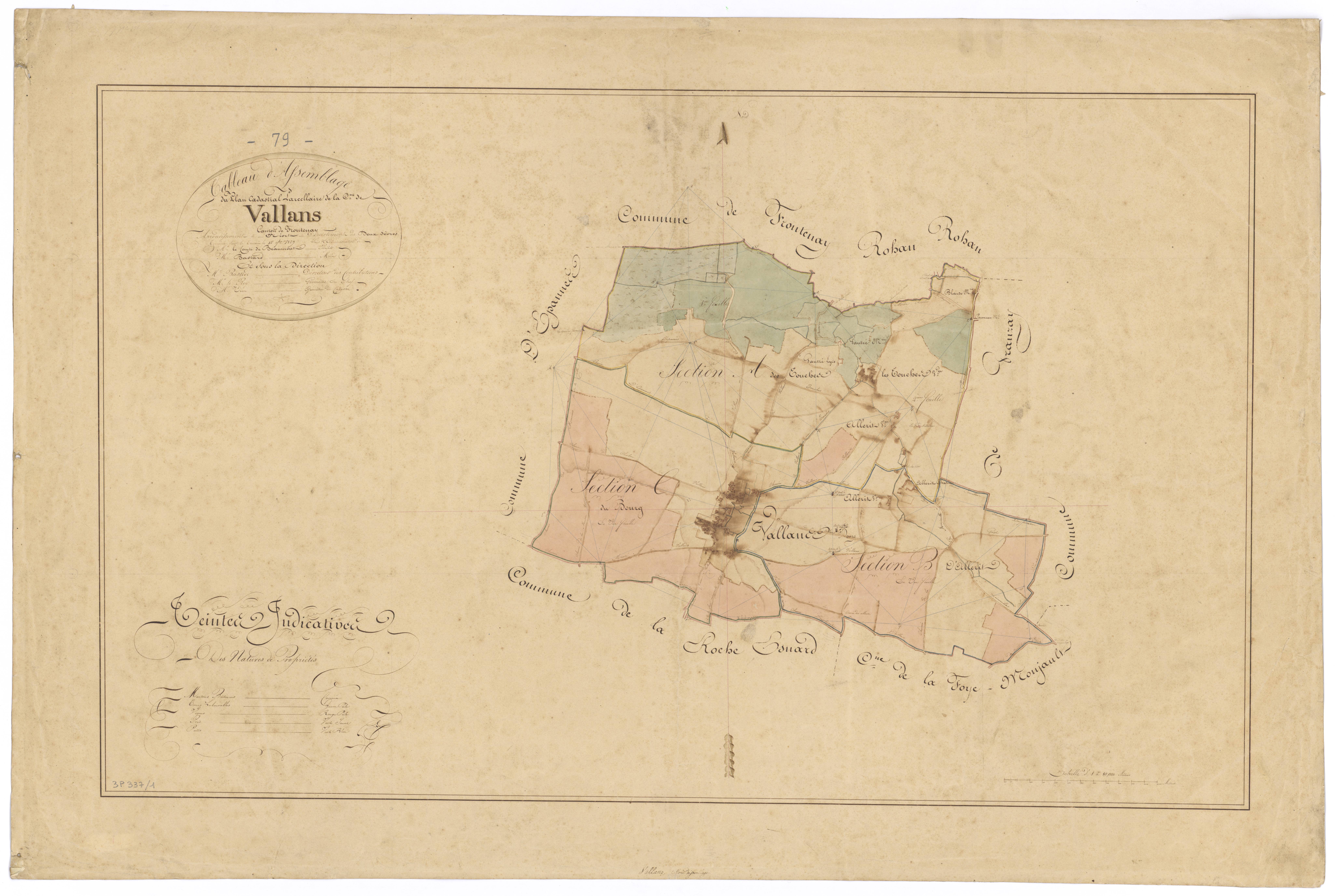Vallans - FRAD079_CADASTRE_NAPOLEONIEN Tableau d'assemblage
