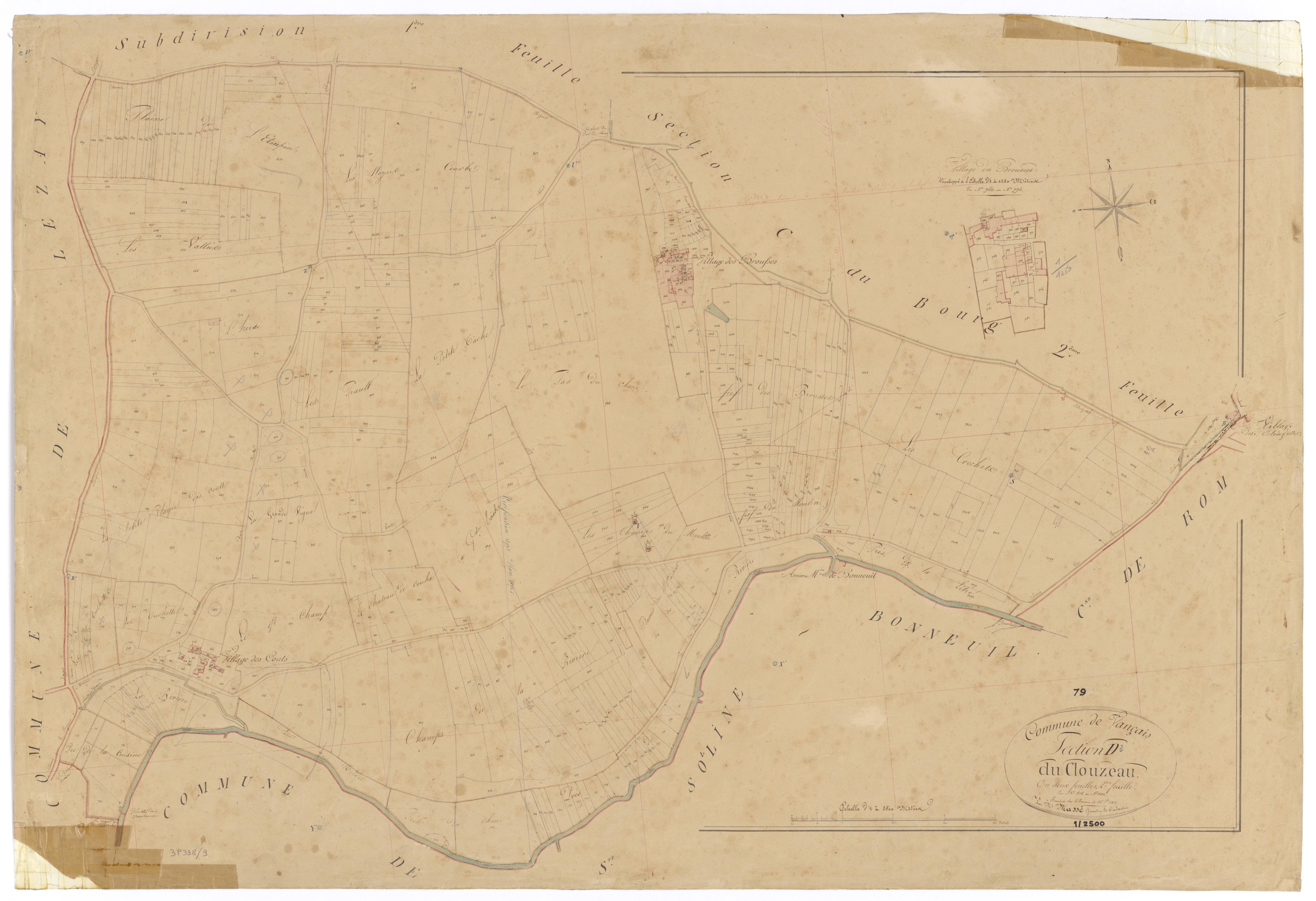 Vançais - FRAD079_CADASTRE_NAPOLEONIEN Section D2 dite du Clouzeau
