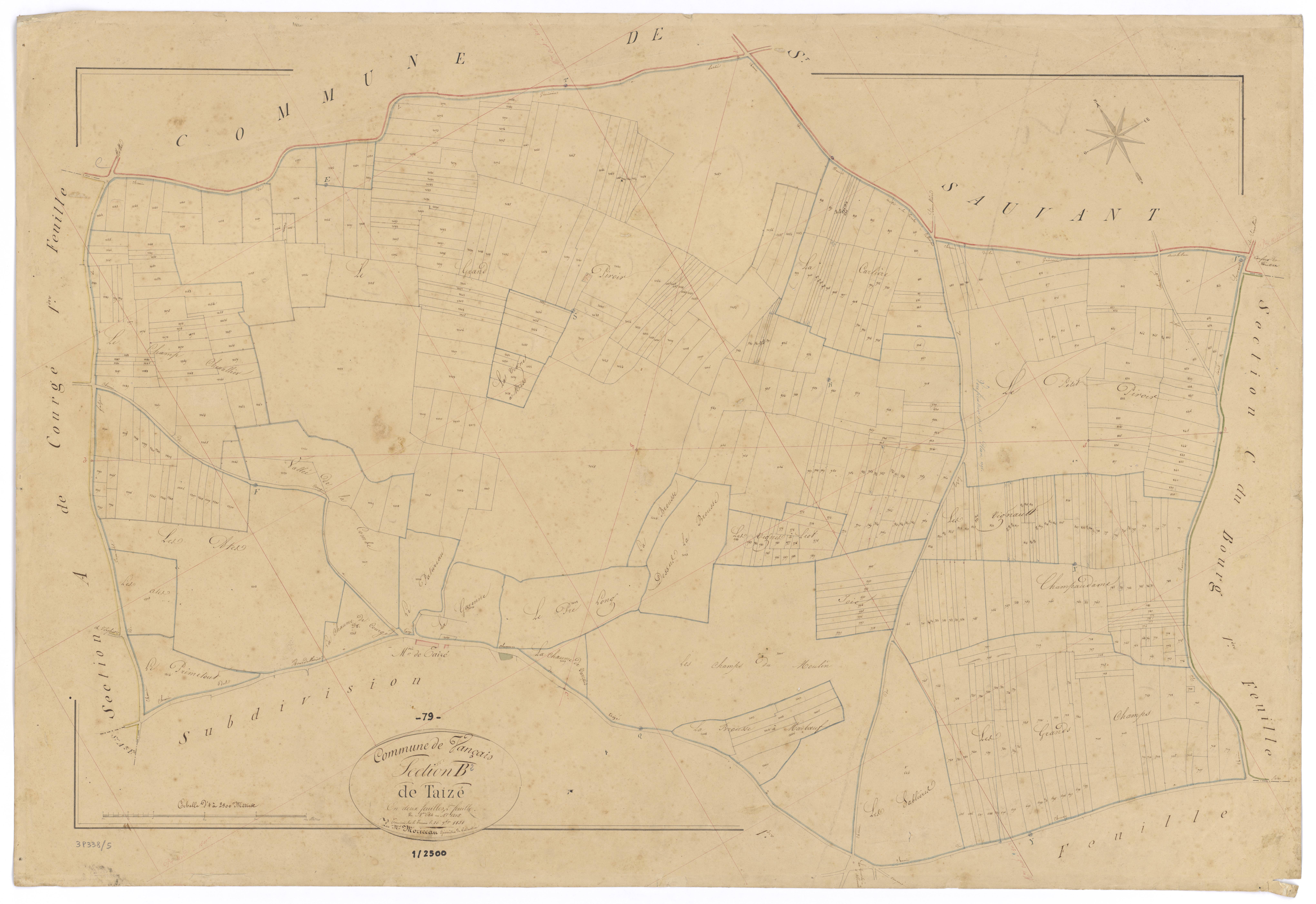 Vançais - FRAD079_CADASTRE_NAPOLEONIEN Section B2 dite de Taizé