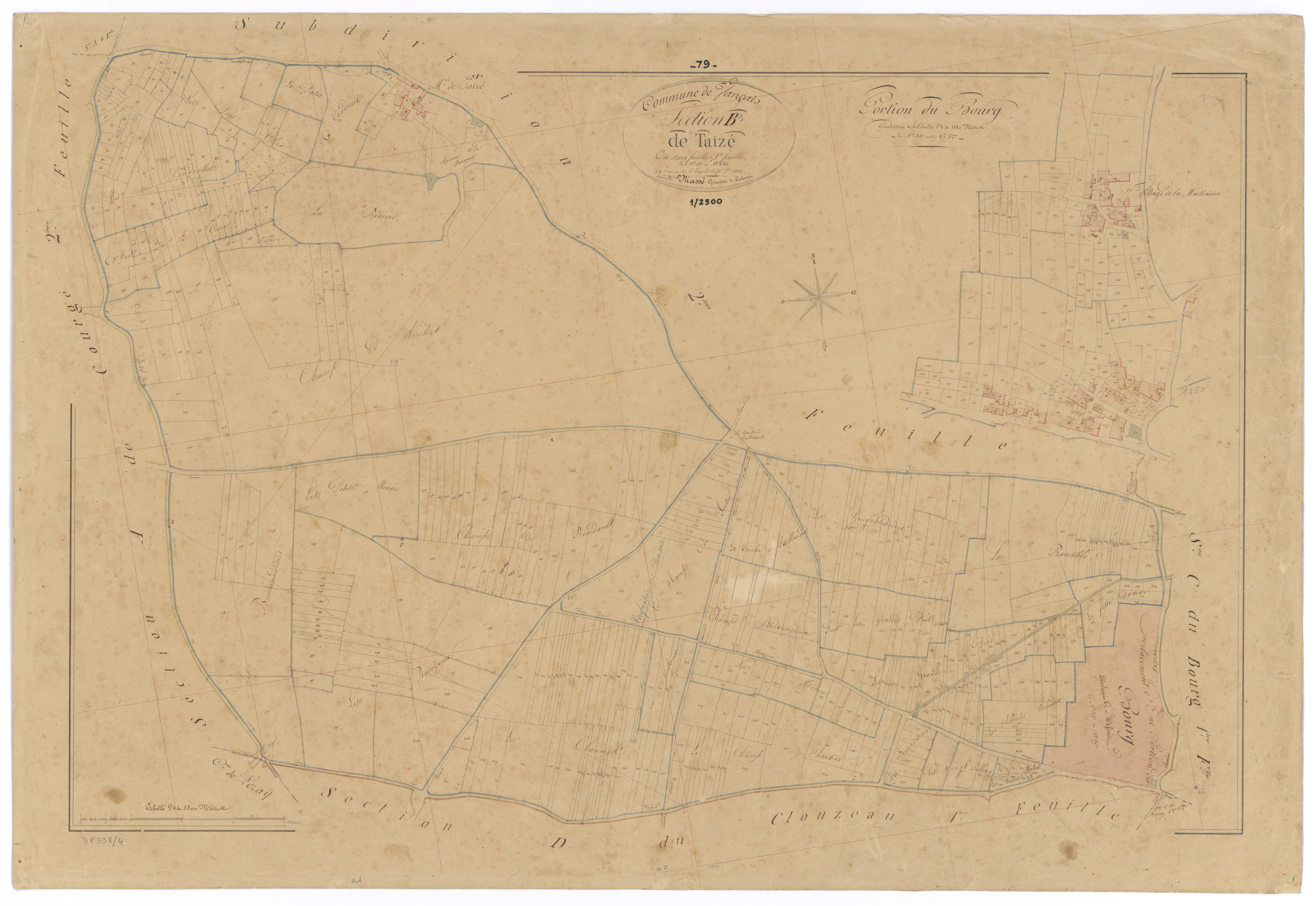 Vançais - FRAD079_CADASTRE_NAPOLEONIEN Section B1 dite de Taizé