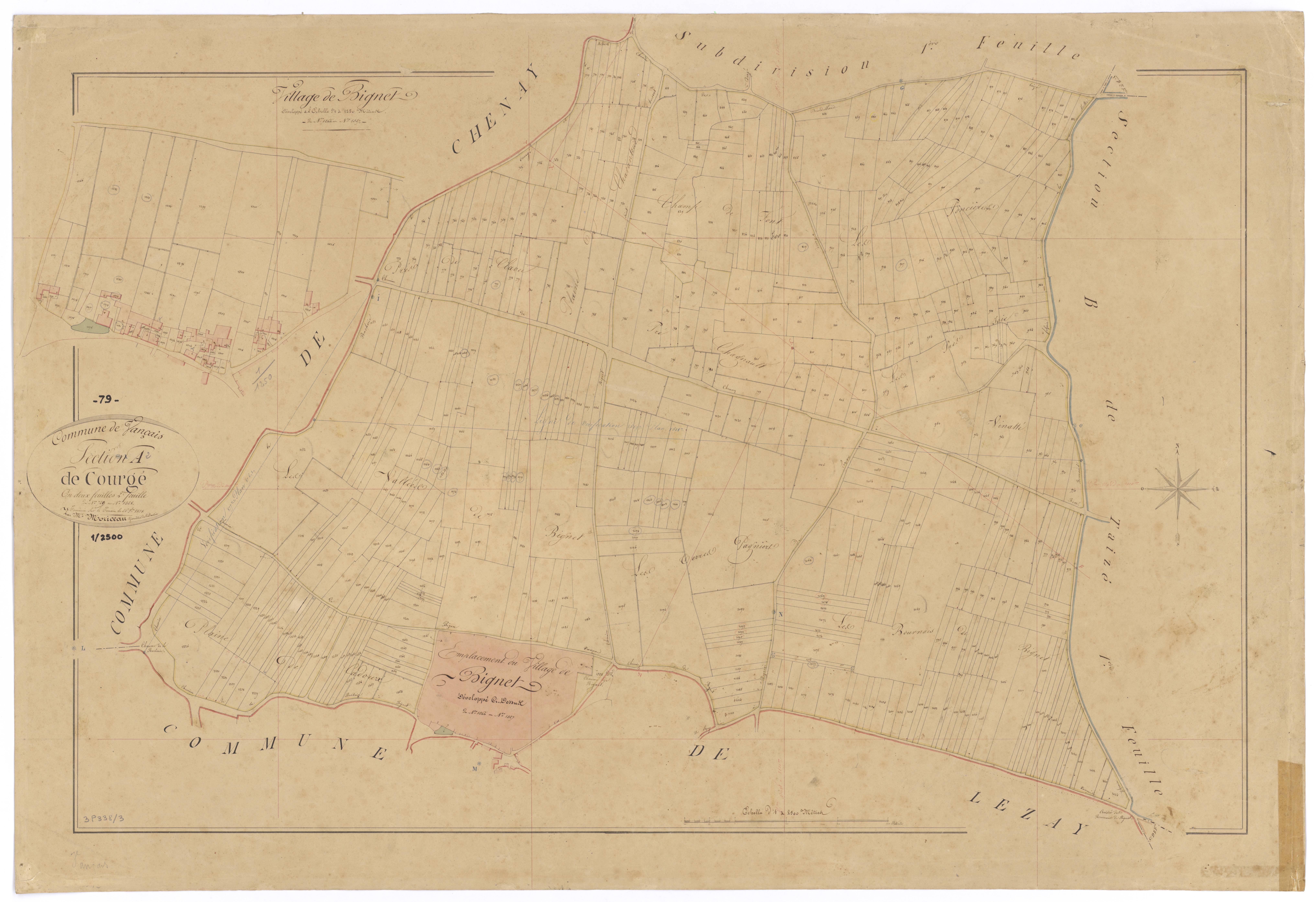 Vançais - FRAD079_CADASTRE_NAPOLEONIEN Section A2 dite de Courgé 