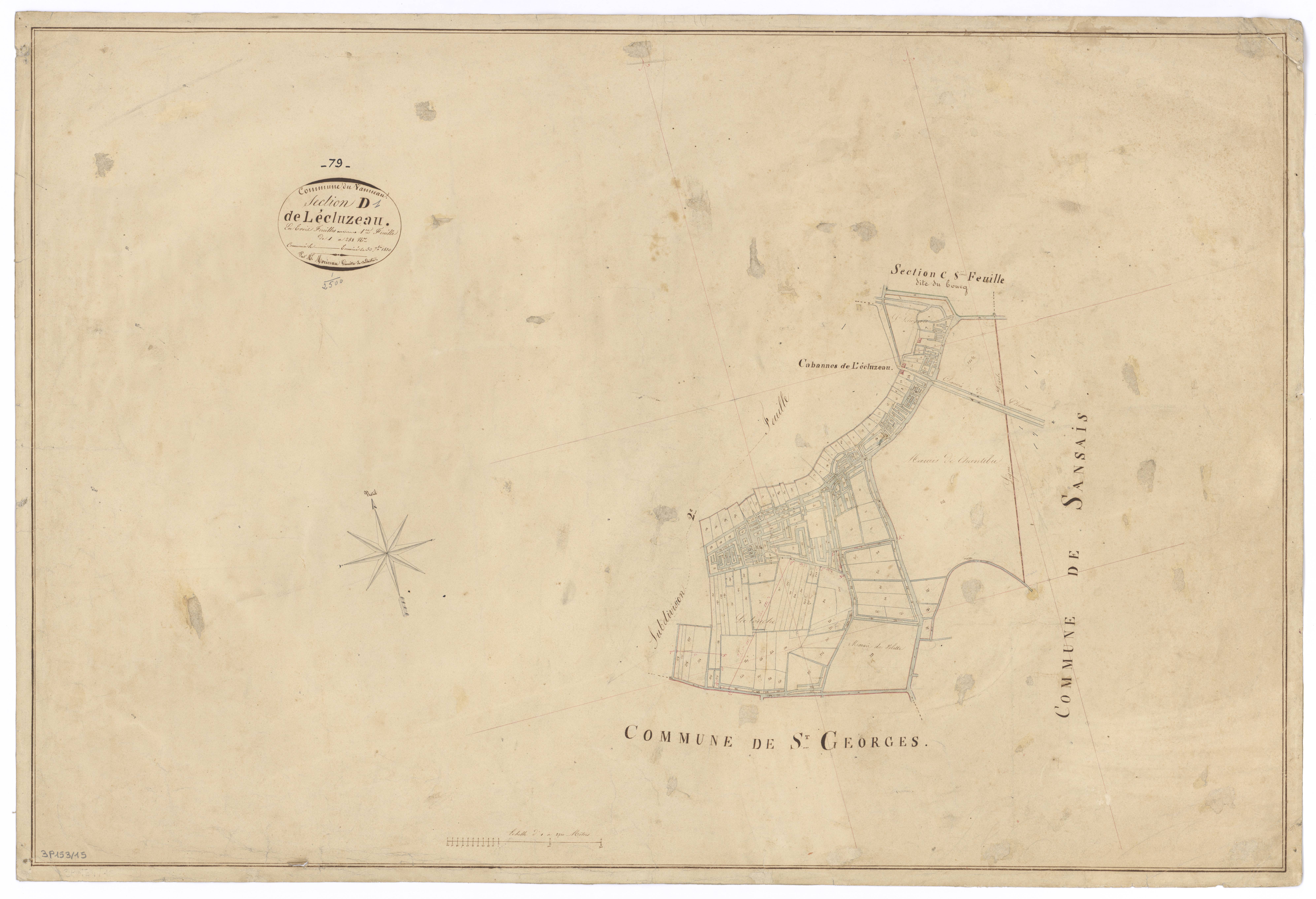 Le Vanneau-Irleau - FRAD079_CADASTRE_NAPOLEONIEN Section D1 dite de l'Ecluzeau 