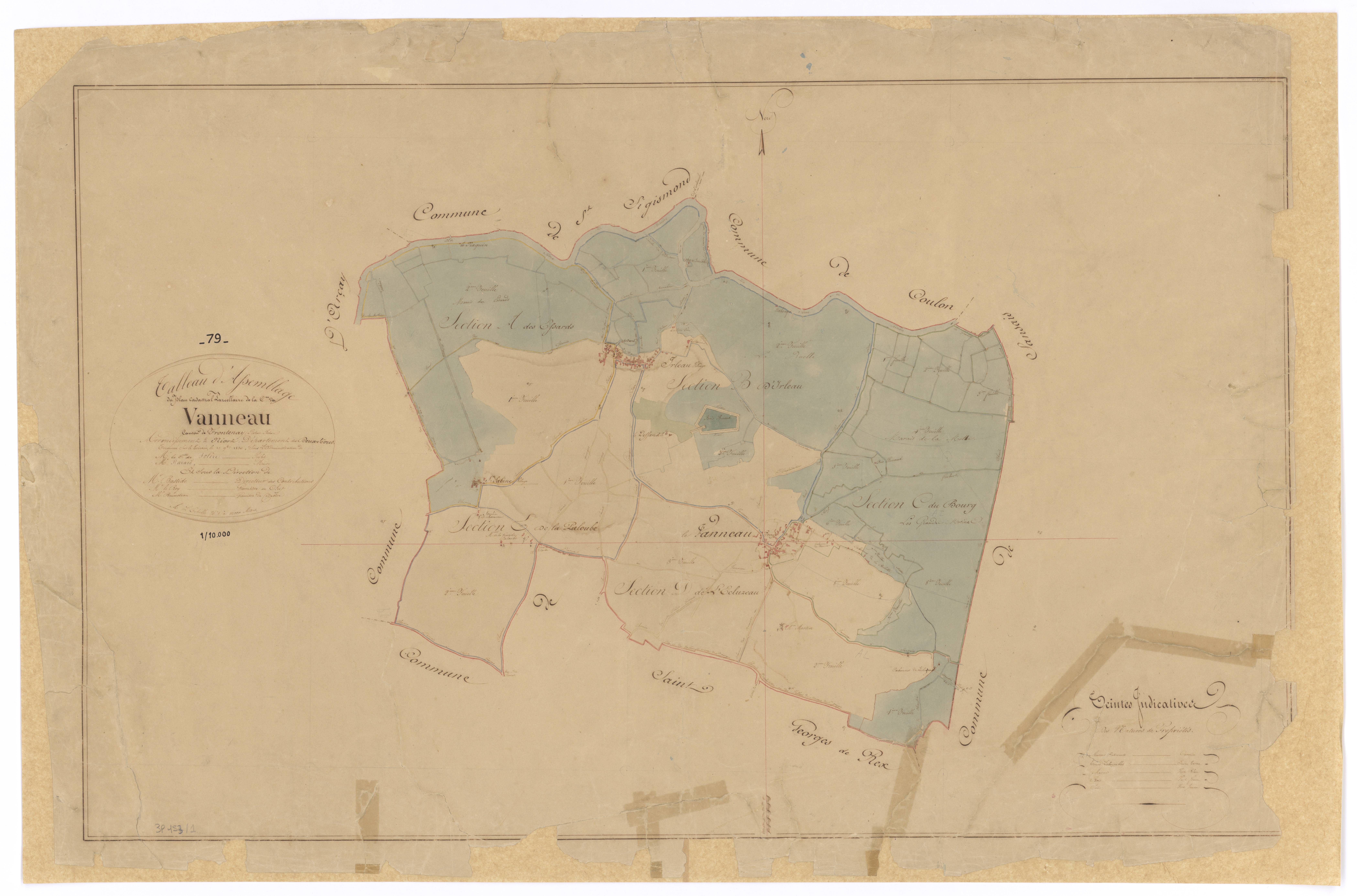 Le Vanneau-Irleau - FRAD079_CADASTRE_NAPOLEONIEN Tableau d'assemblage 