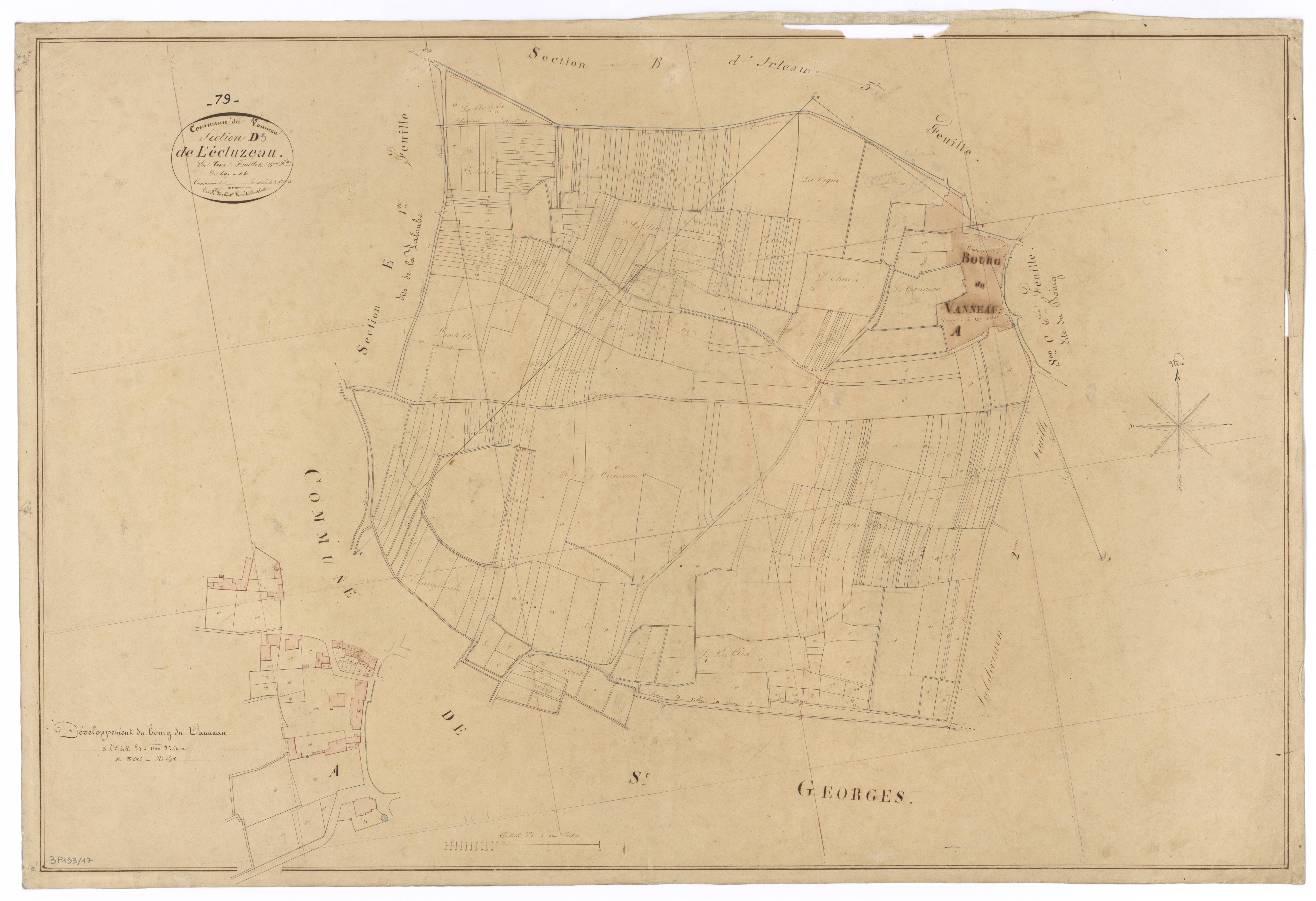 Le Vanneau-Irleau - FRAD079_CADASTRE_NAPOLEONIEN Section D3 dite de l'Ecluzeau 