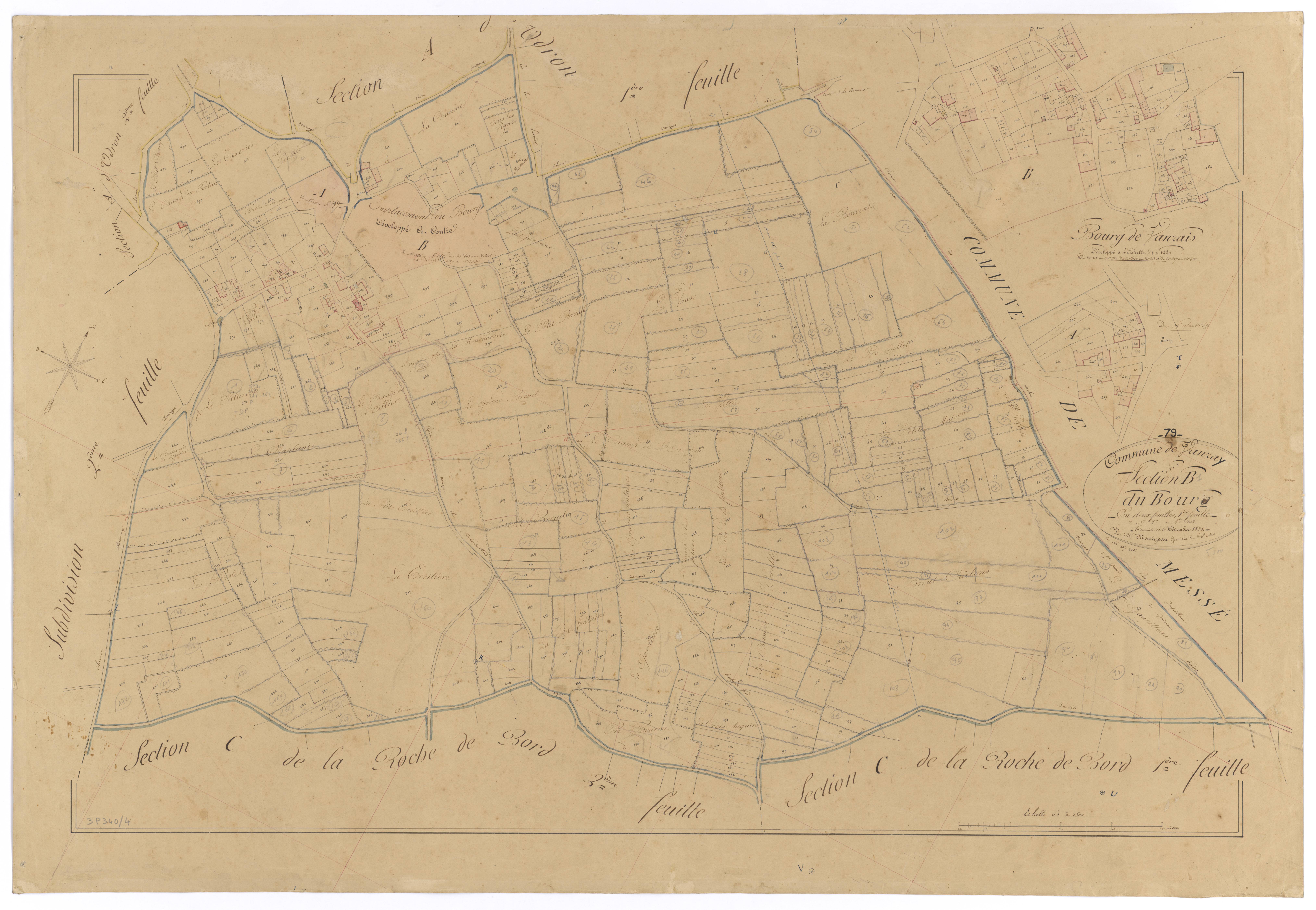 Vanzay - FRAD079_CADASTRE_NAPOLEONIEN Section B1 dite du Bourg 