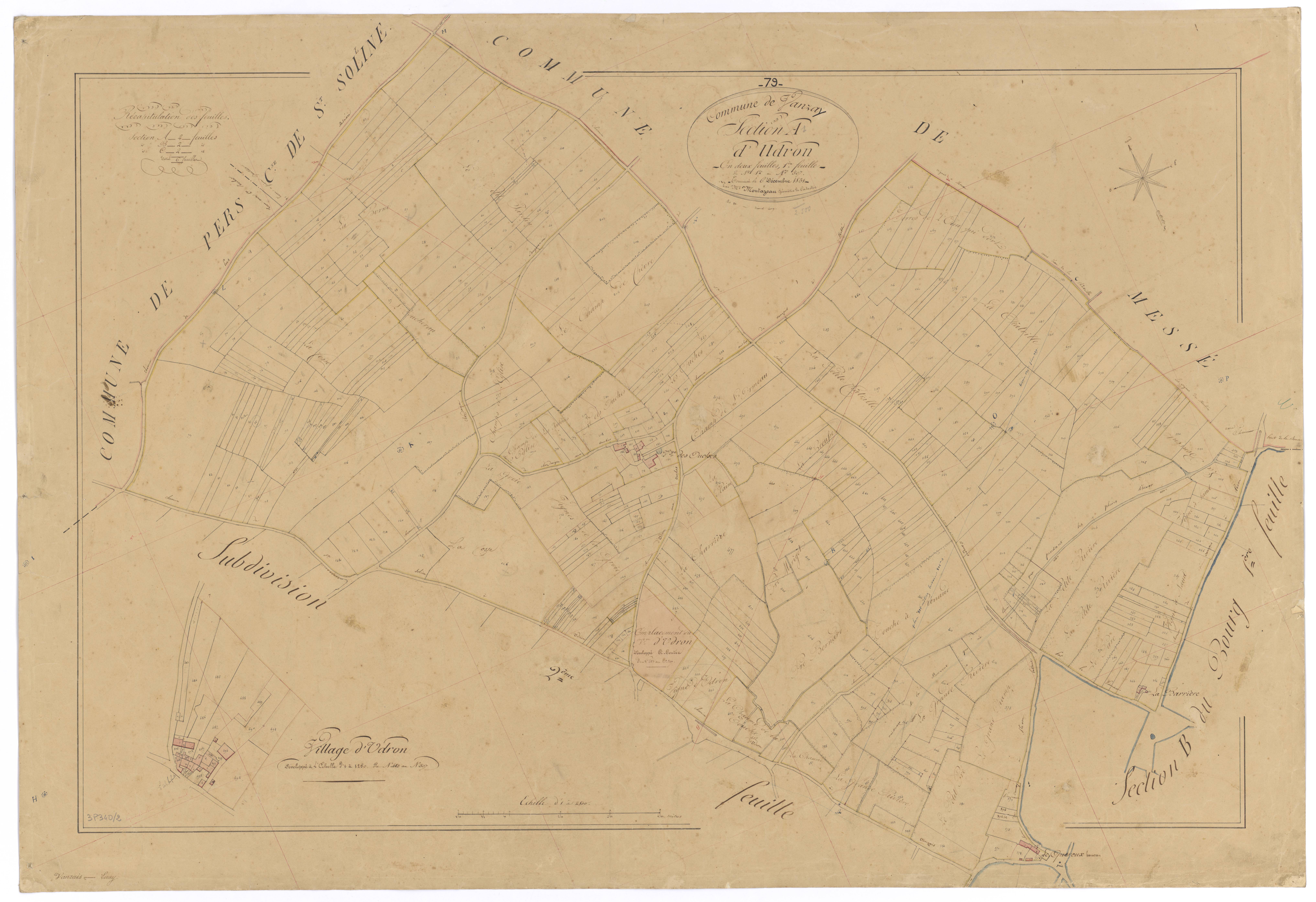 Vanzay - FRAD079_CADASTRE_NAPOLEONIEN Section A1 dite d'Udron 