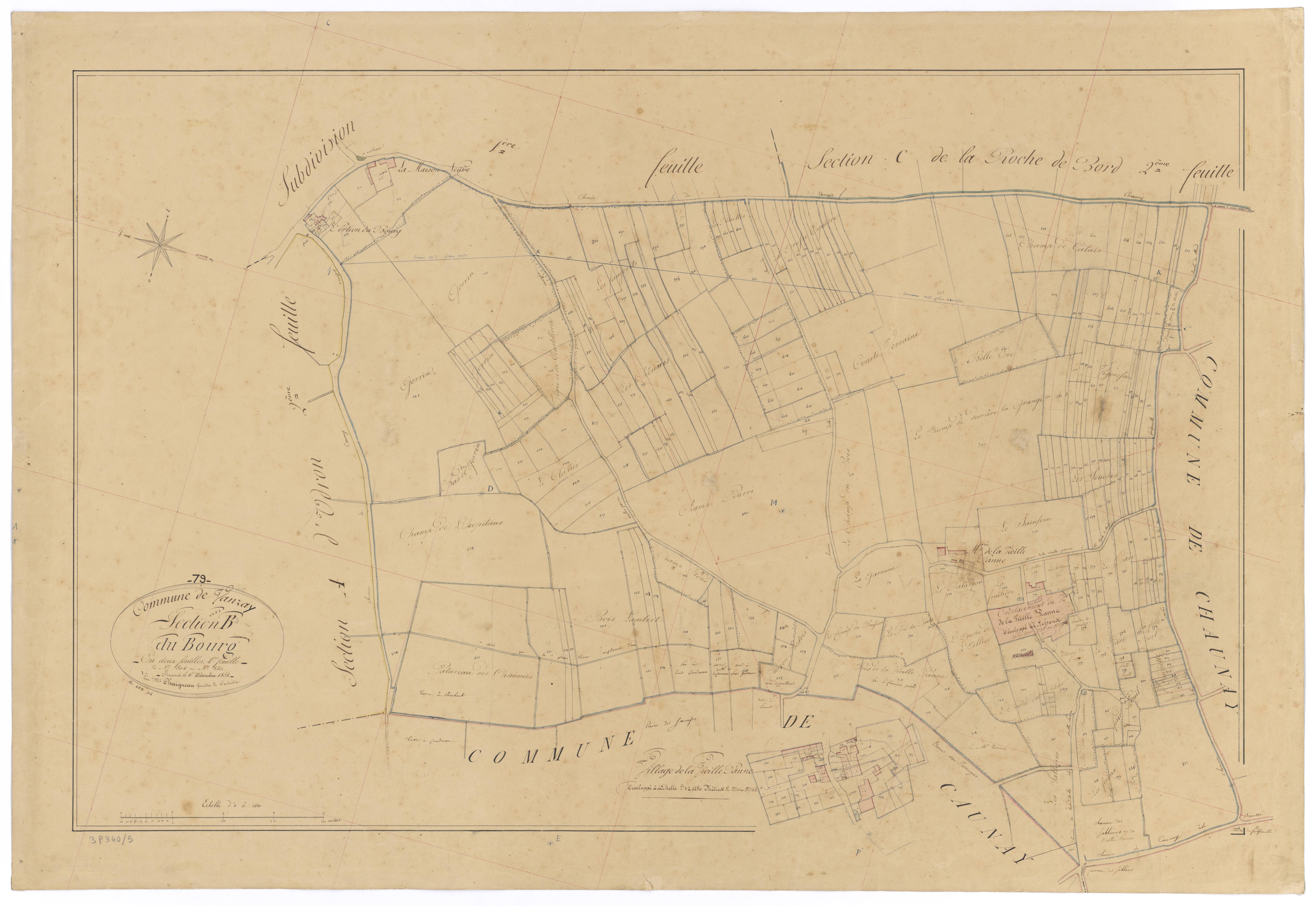Vanzay - FRAD079_CADASTRE_NAPOLEONIEN Section B2 dite du Bourg 