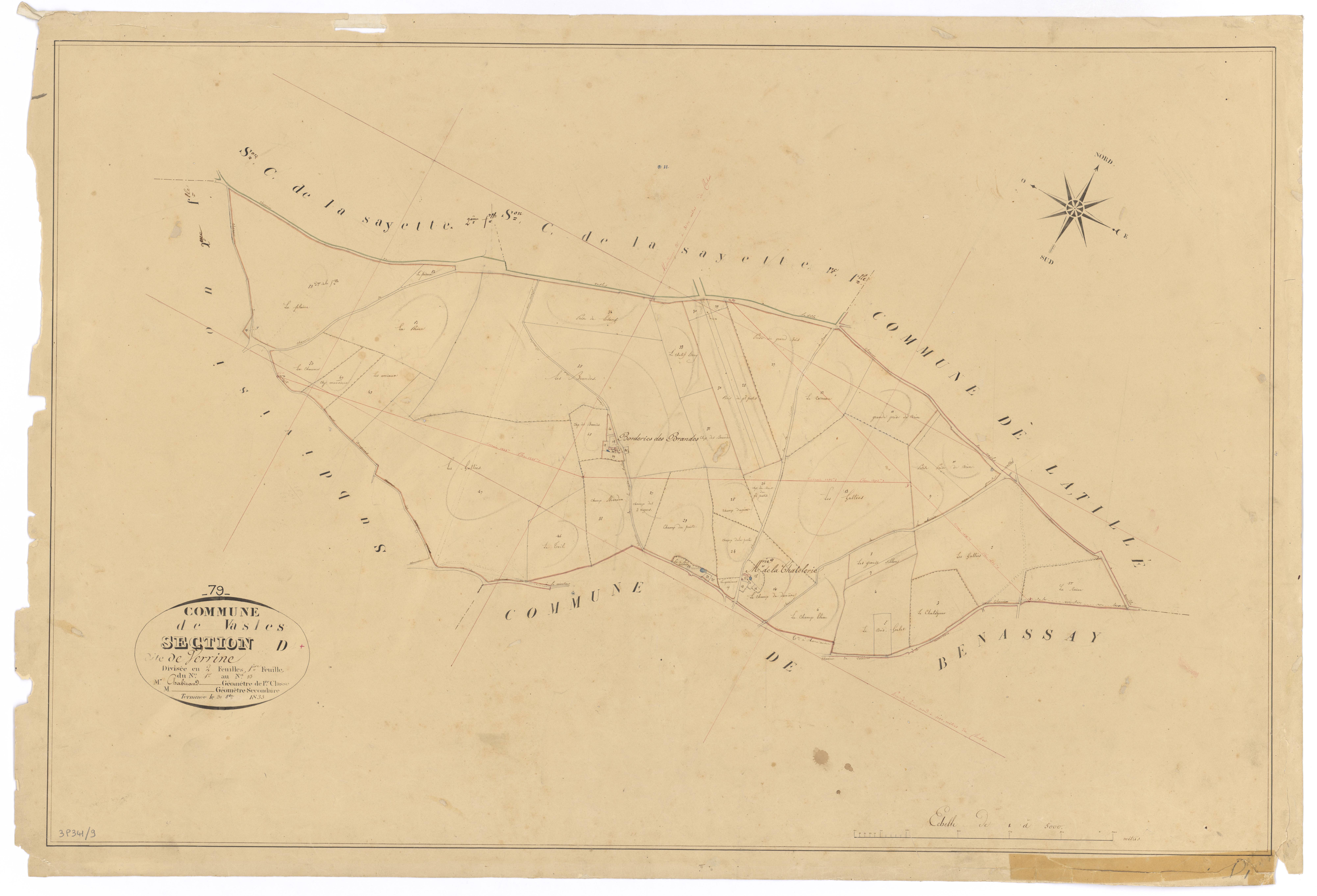 Vasles - FRAD079_CADASTRE_NAPOLEONIEN Section D1 dite de Verrine 
