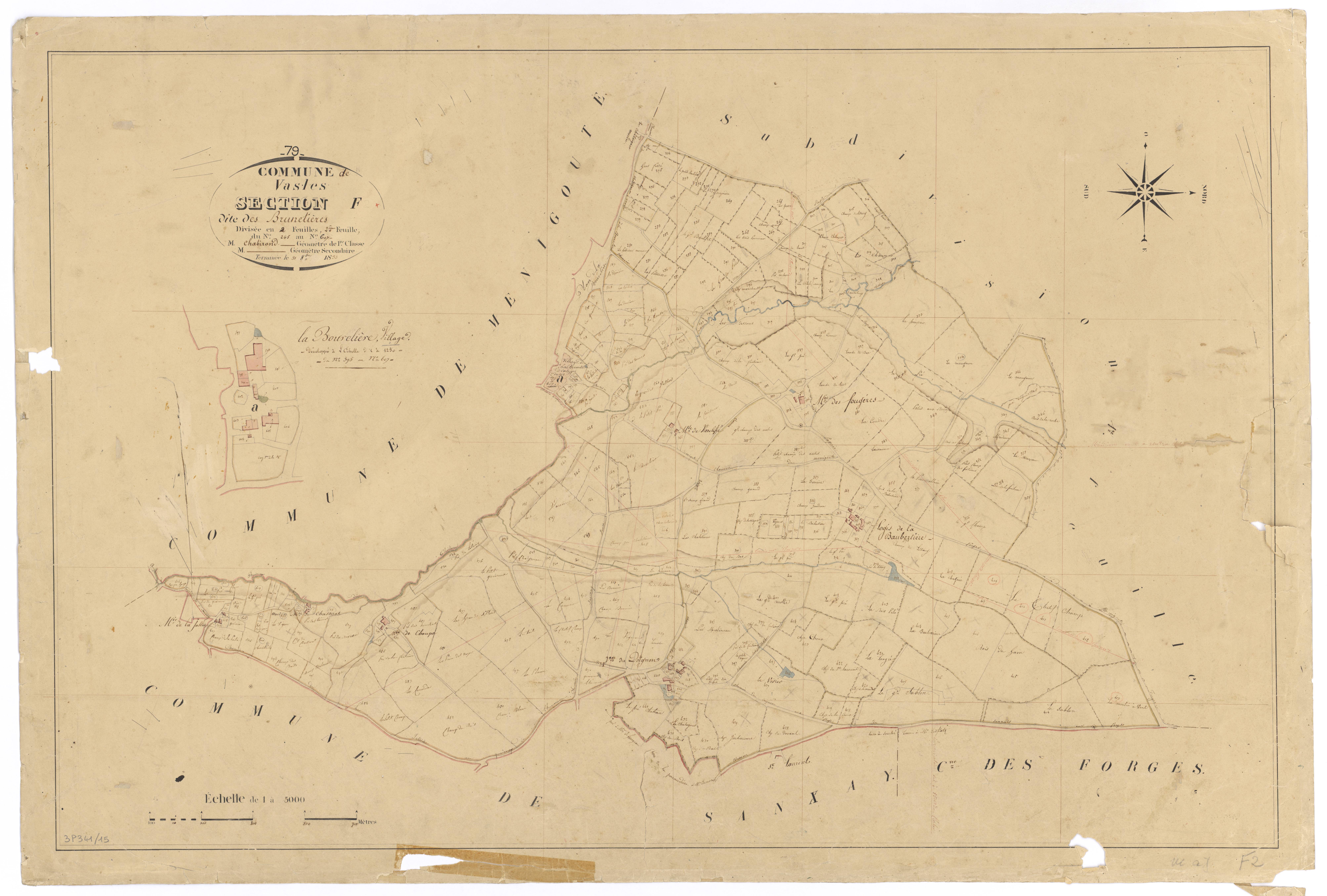 Vasles - FRAD079_CADASTRE_NAPOLEONIEN Section F2 dite des Brunetières 