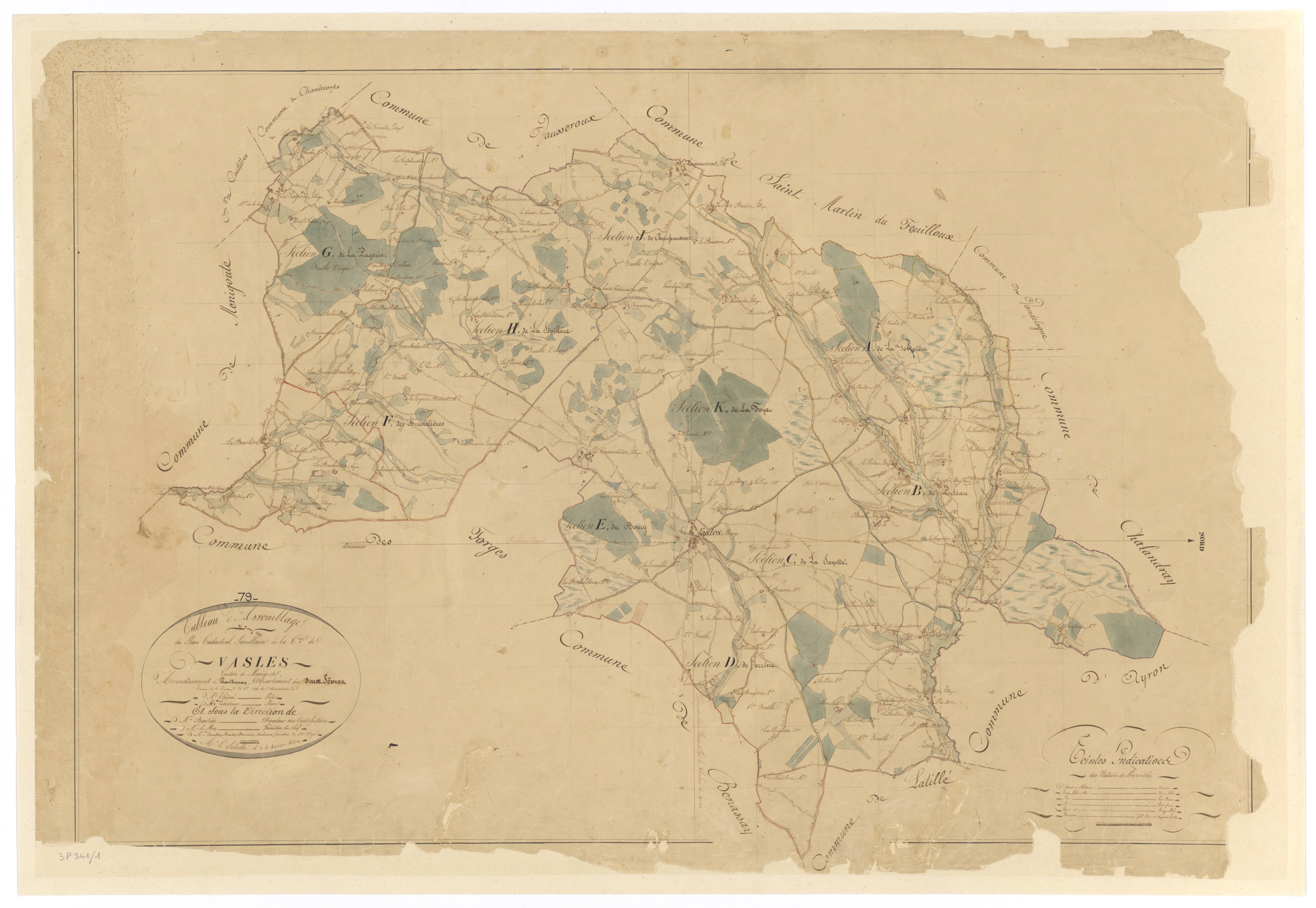 Vasles - FRAD079_CADASTRE_NAPOLEONIEN Tableau d'assemblage 