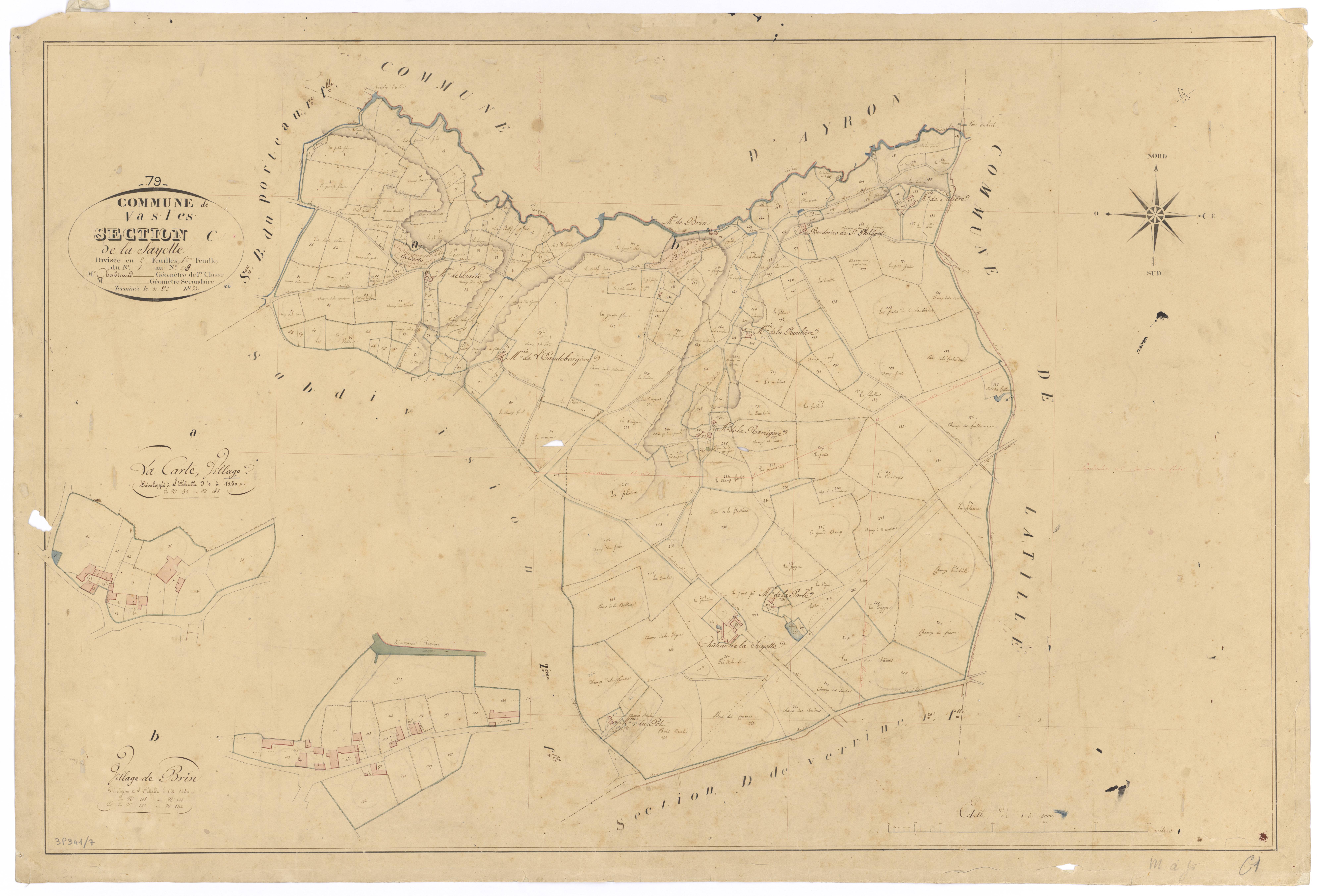 Vasles - FRAD079_CADASTRE_NAPOLEONIEN Section C1 dite de la Sayette 