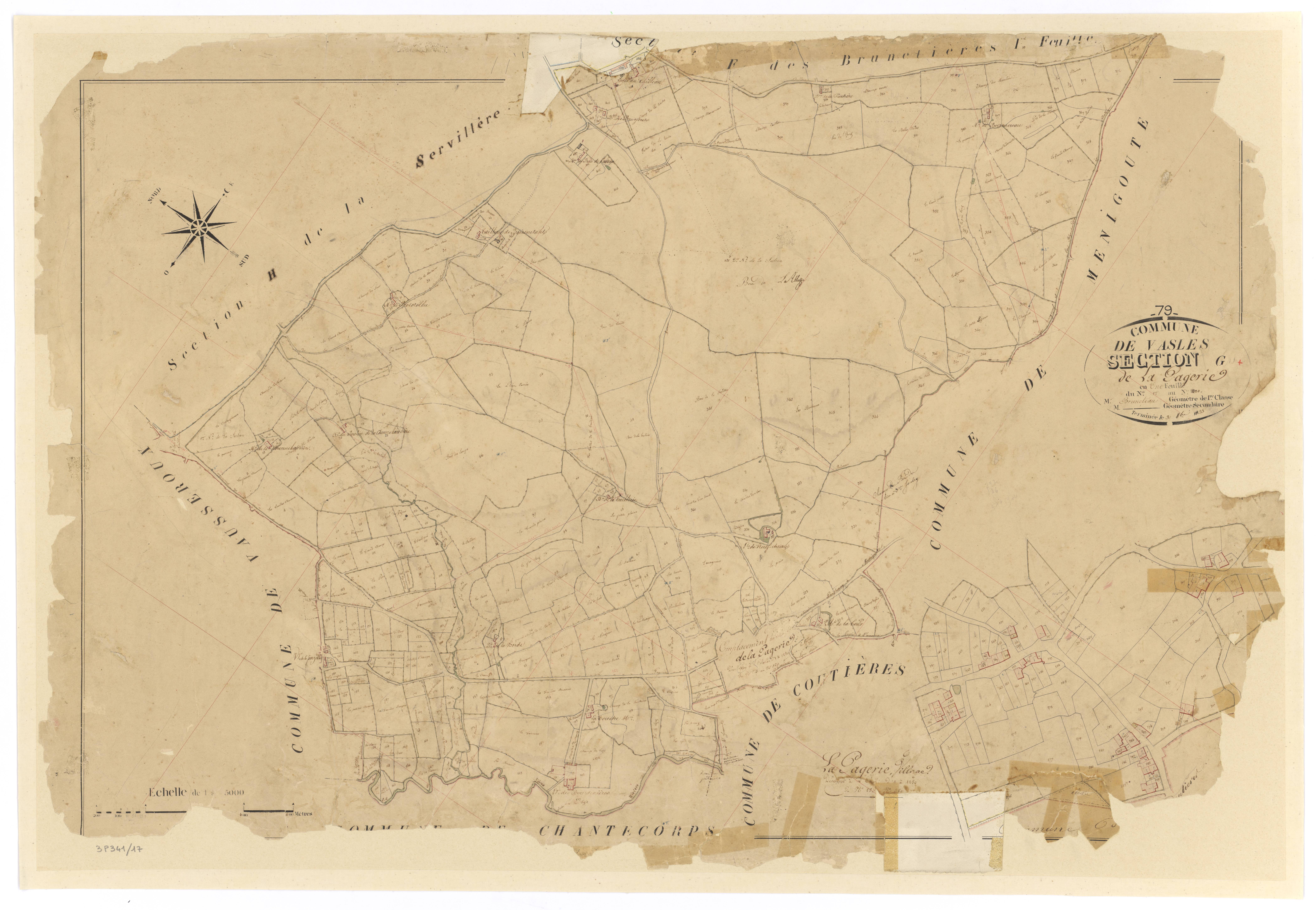 Vasles - FRAD079_CADASTRE_NAPOLEONIEN Section G dite de la Pagerie 
