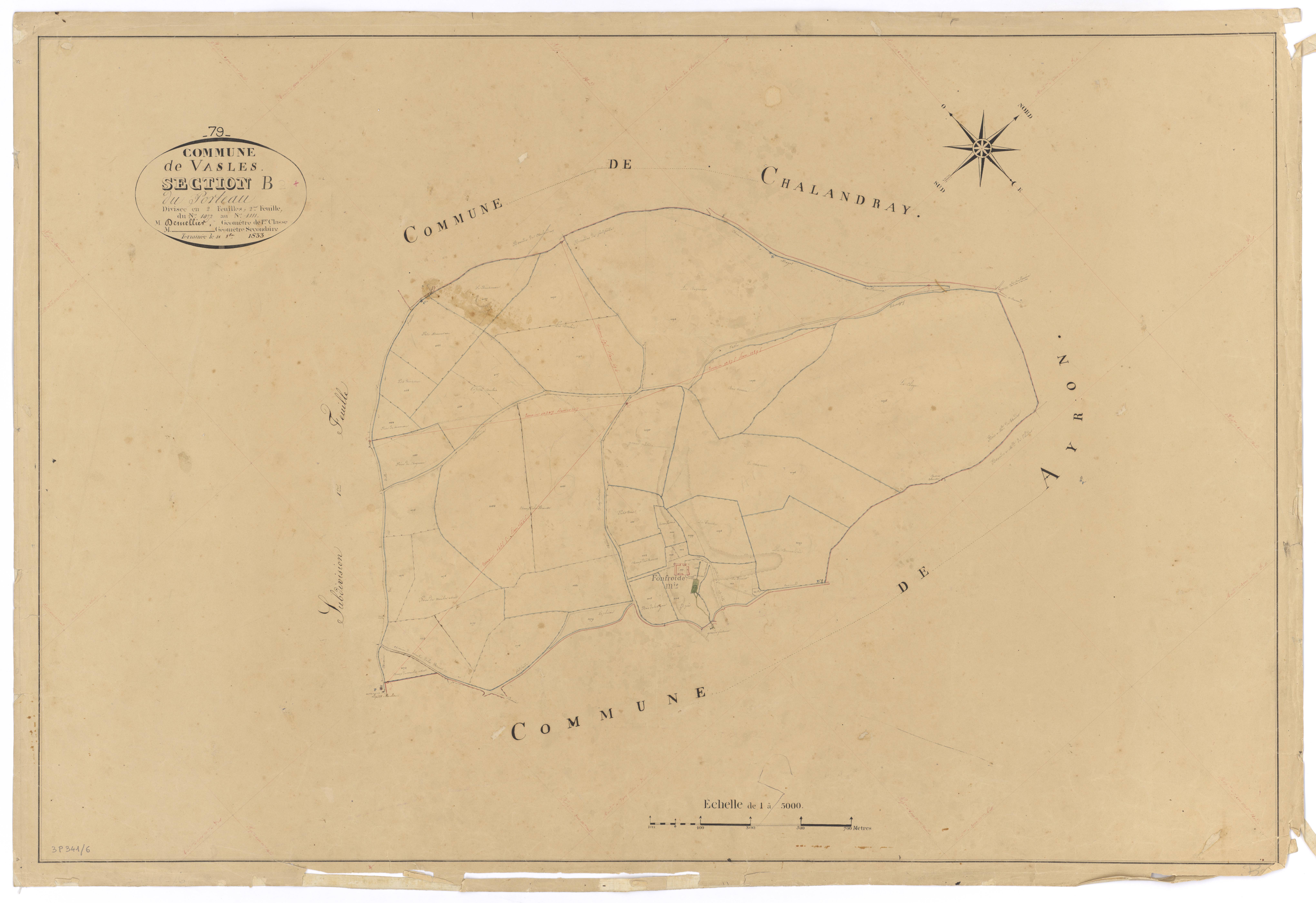 Vasles - FRAD079_CADASTRE_NAPOLEONIEN Section B2 dite du Porteau 
