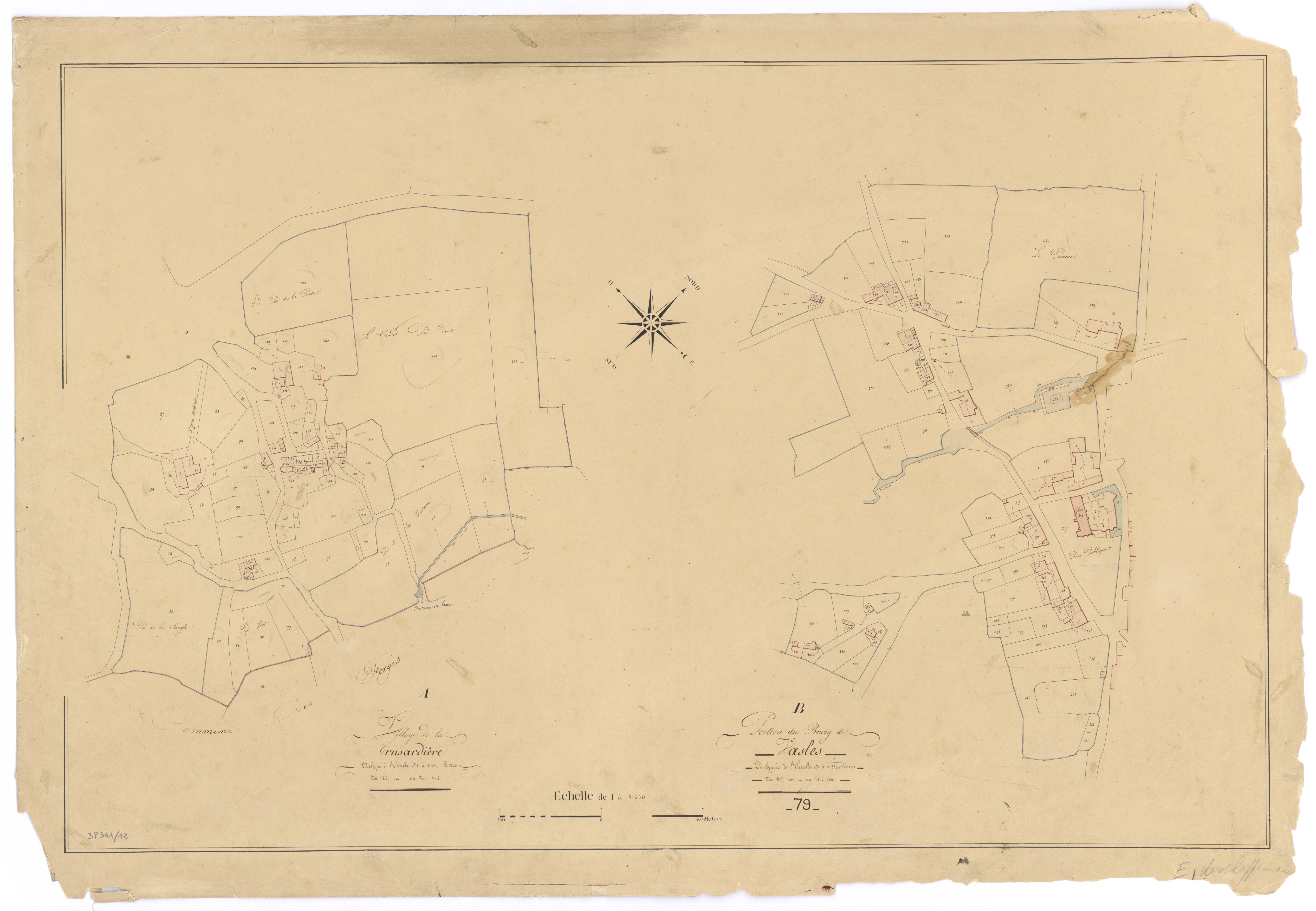 Vasles - FRAD079_CADASTRE_NAPOLEONIEN Développement de la section E1 