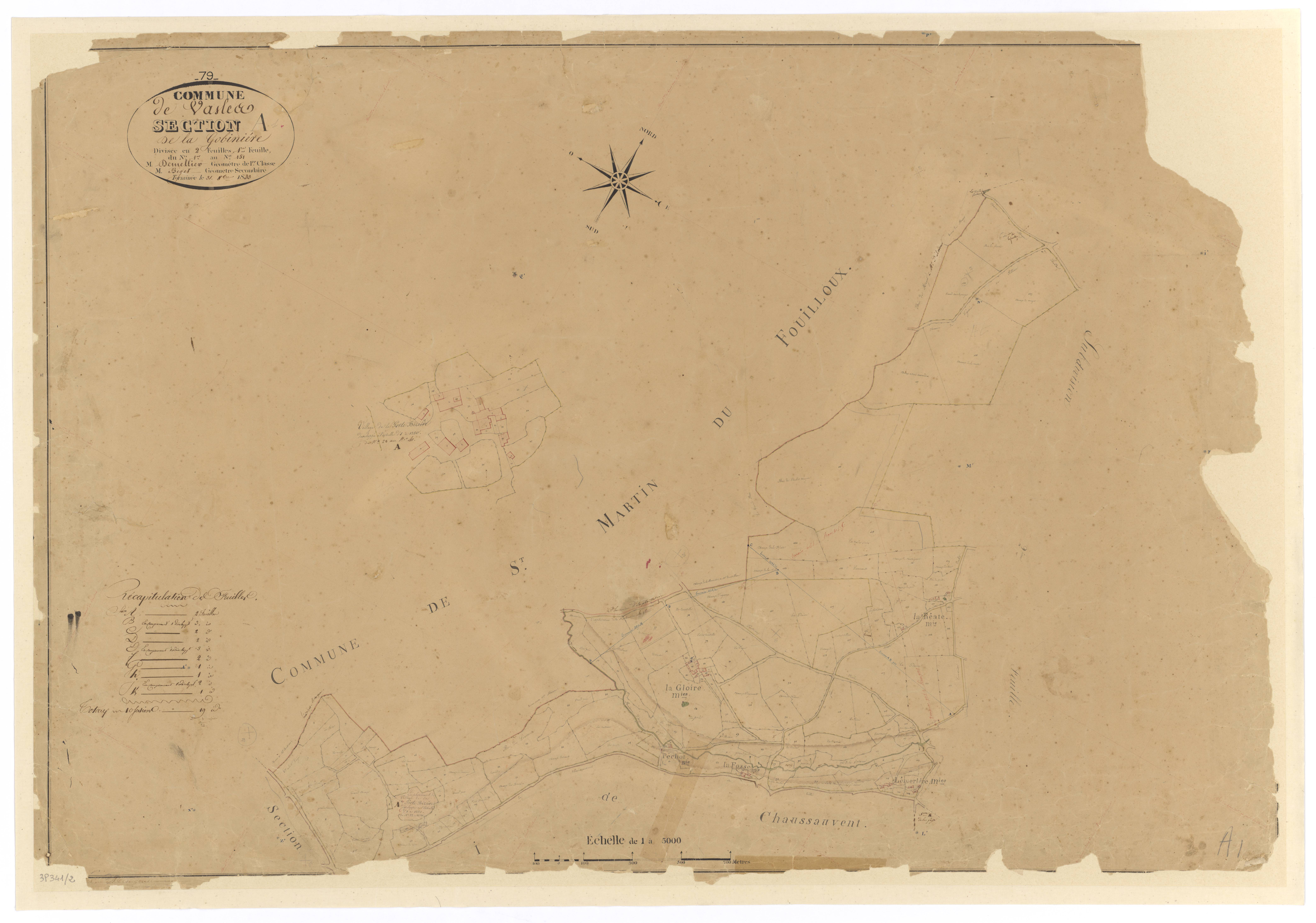 Vasles - FRAD079_CADASTRE_NAPOLEONIEN Section A1 dite de la Gobinière 