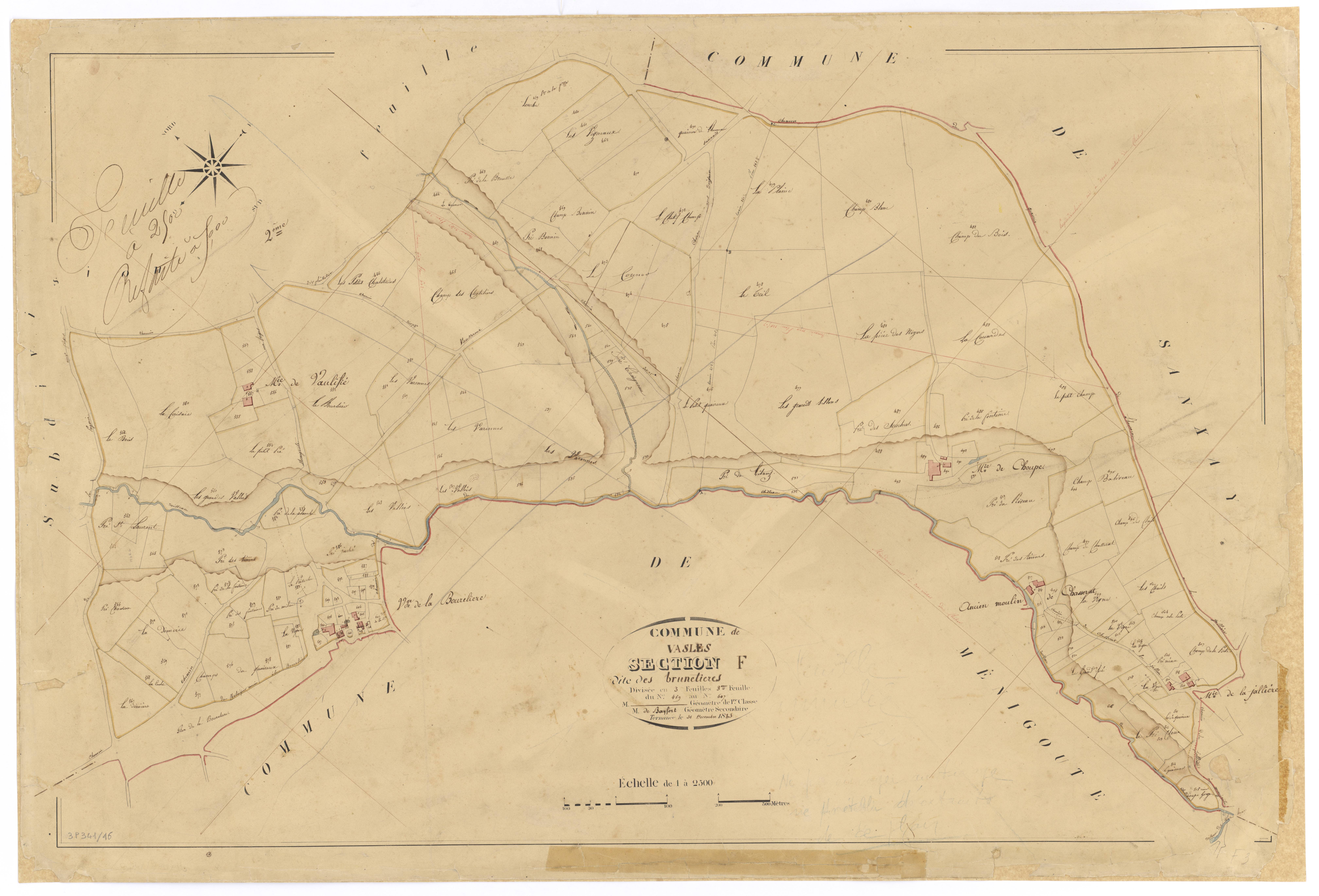 Vasles - FRAD079_CADASTRE_NAPOLEONIEN Section F3 dite des Brunetières 