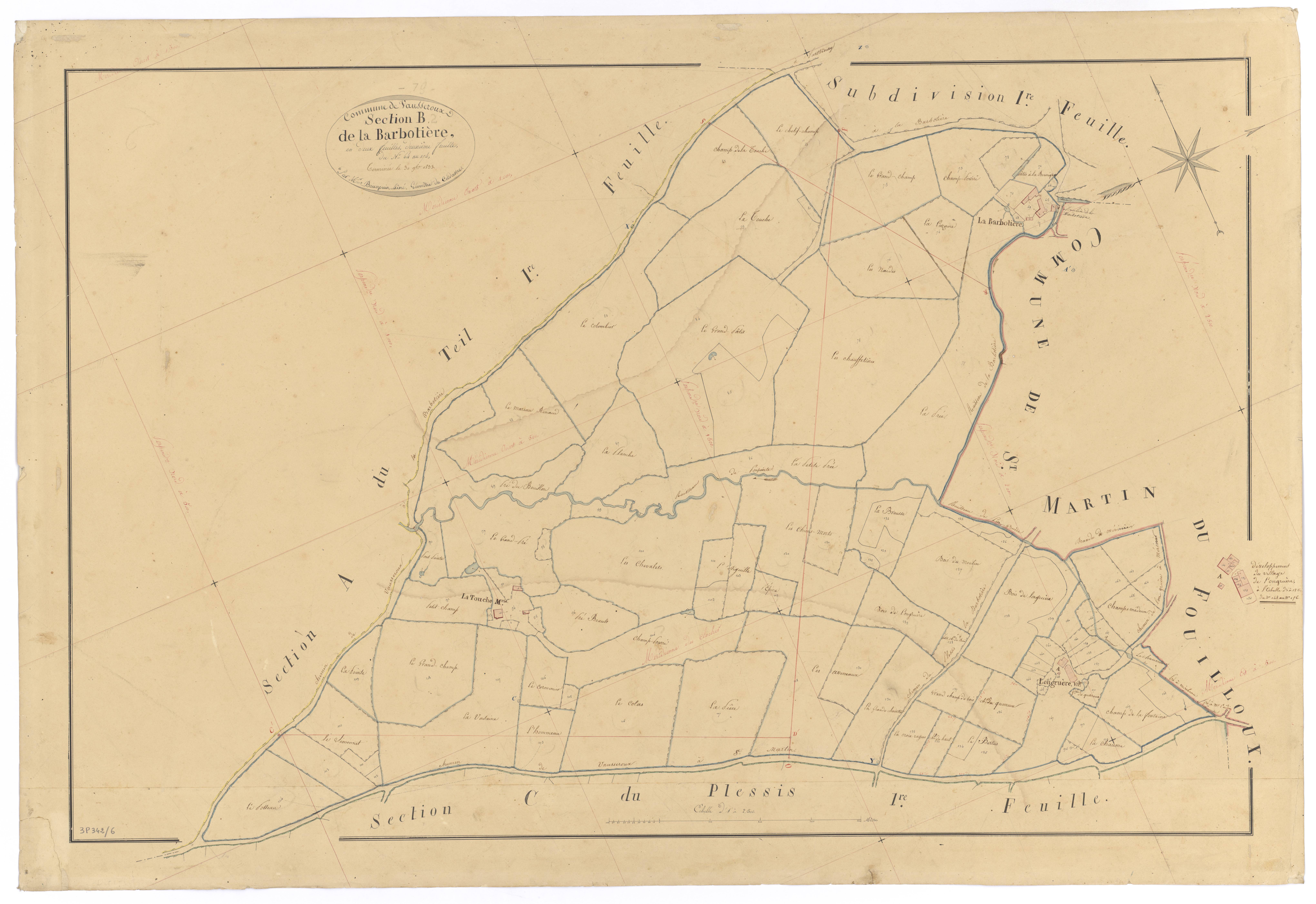 Vausseroux - FRAD079_CADASTRE_NAPOLEONIEN Section B2 dite de la Barbotière
