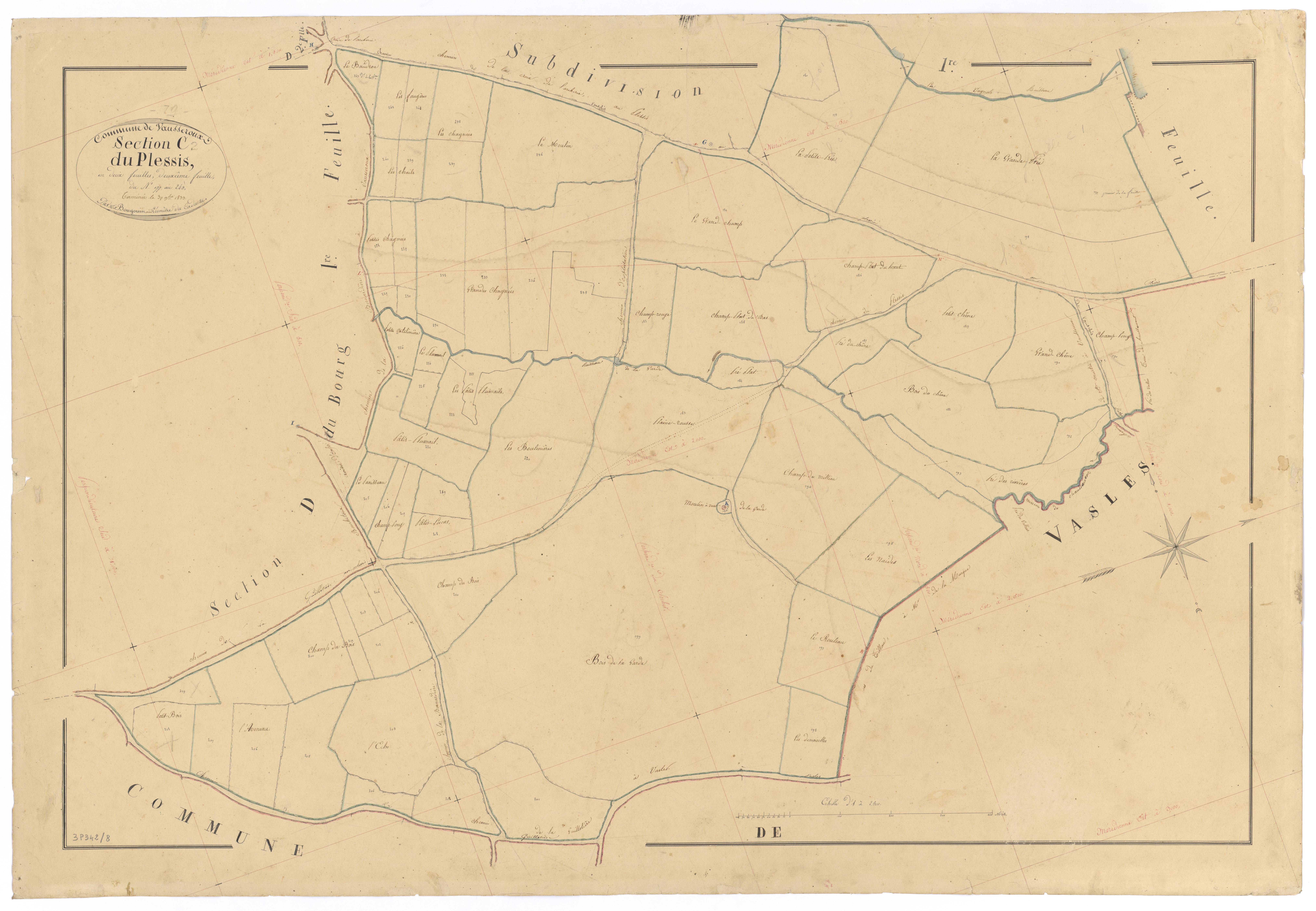 Vausseroux - FRAD079_CADASTRE_NAPOLEONIEN Section C2 dite du Plessis 