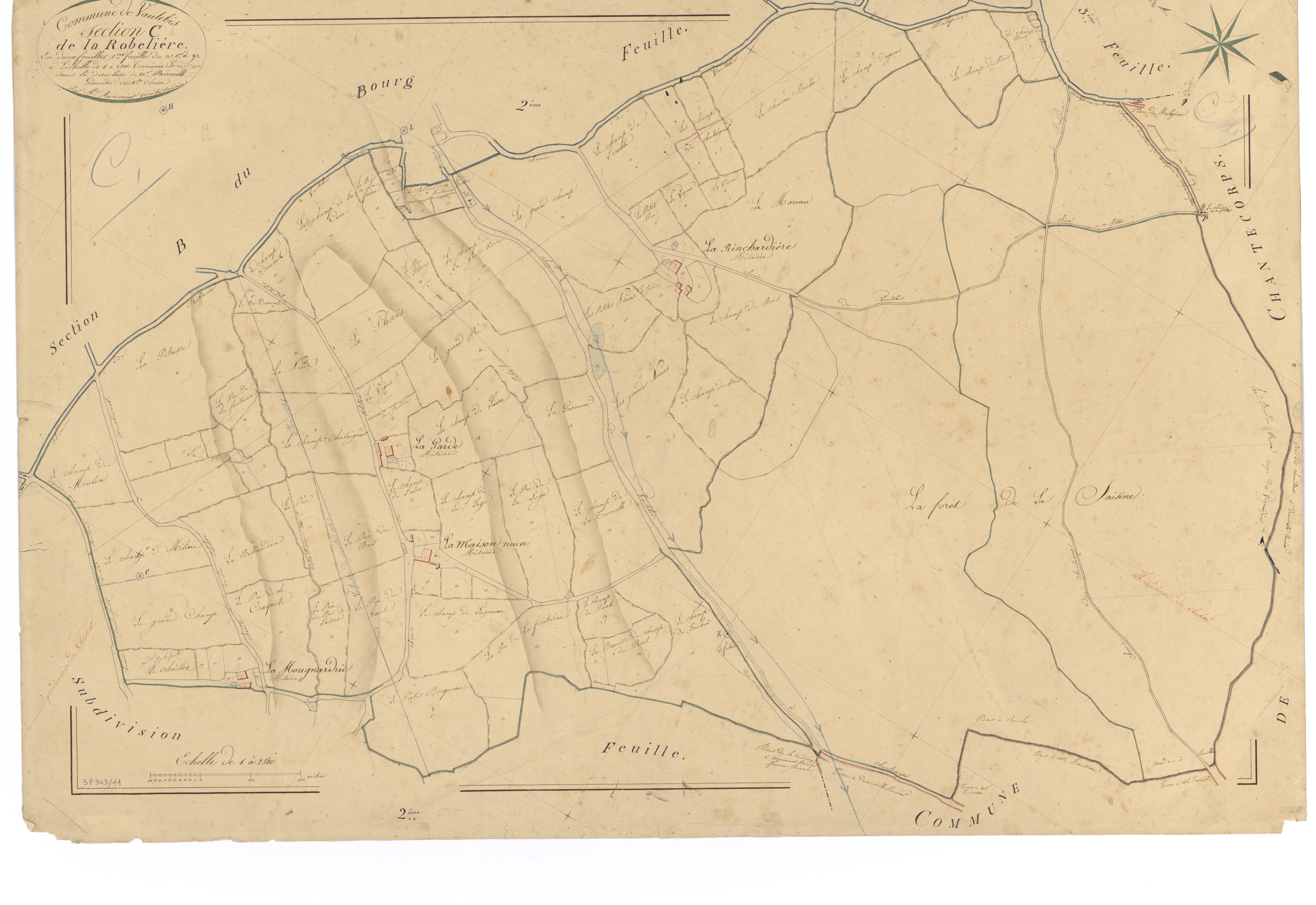 Vautebis - FRAD079_CADASTRE_NAPOLEONIEN Section C1 dite de la Robelière 