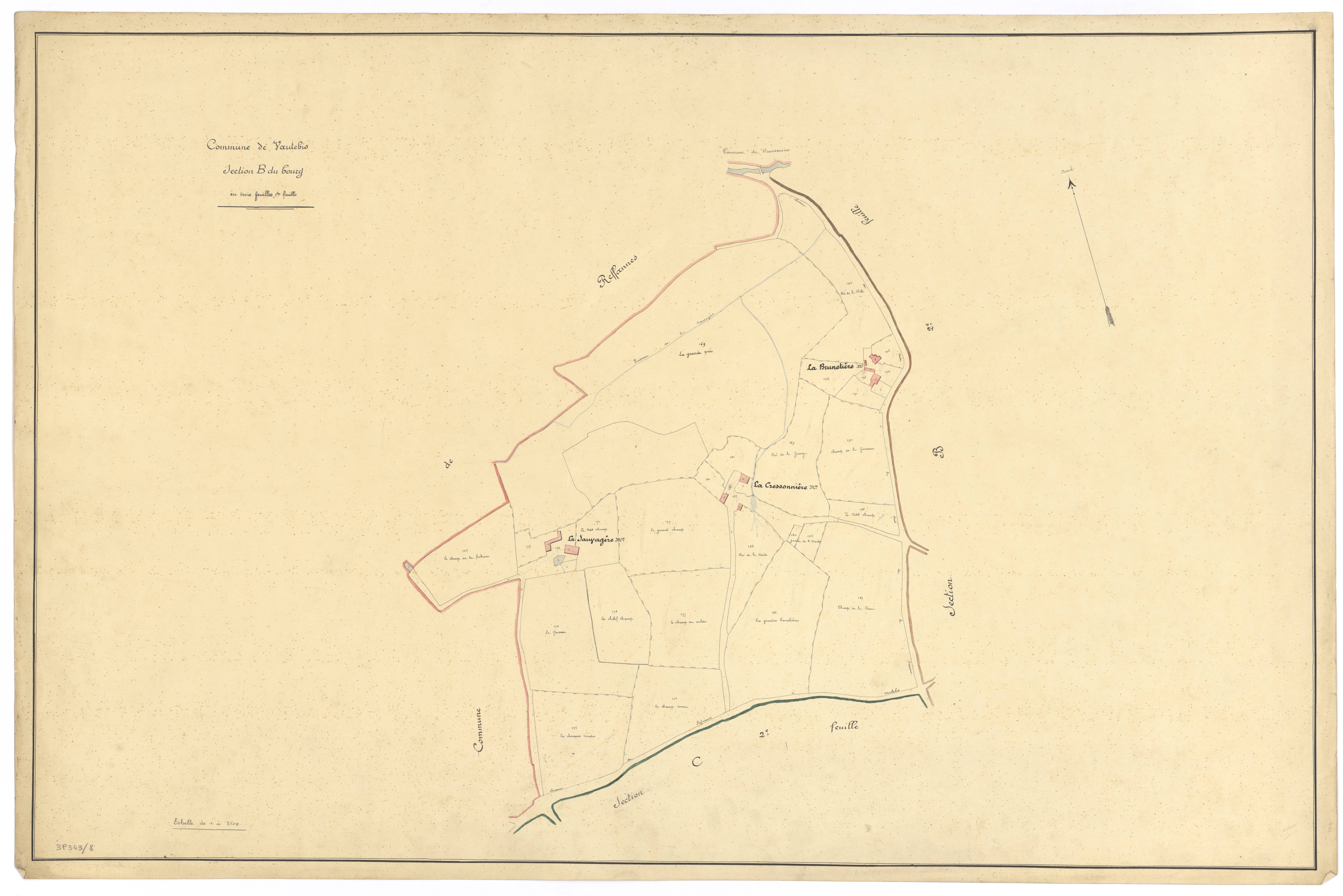 Vautebis - FRAD079_CADASTRE_NAPOLEONIEN Section B1 dite du Bourg 