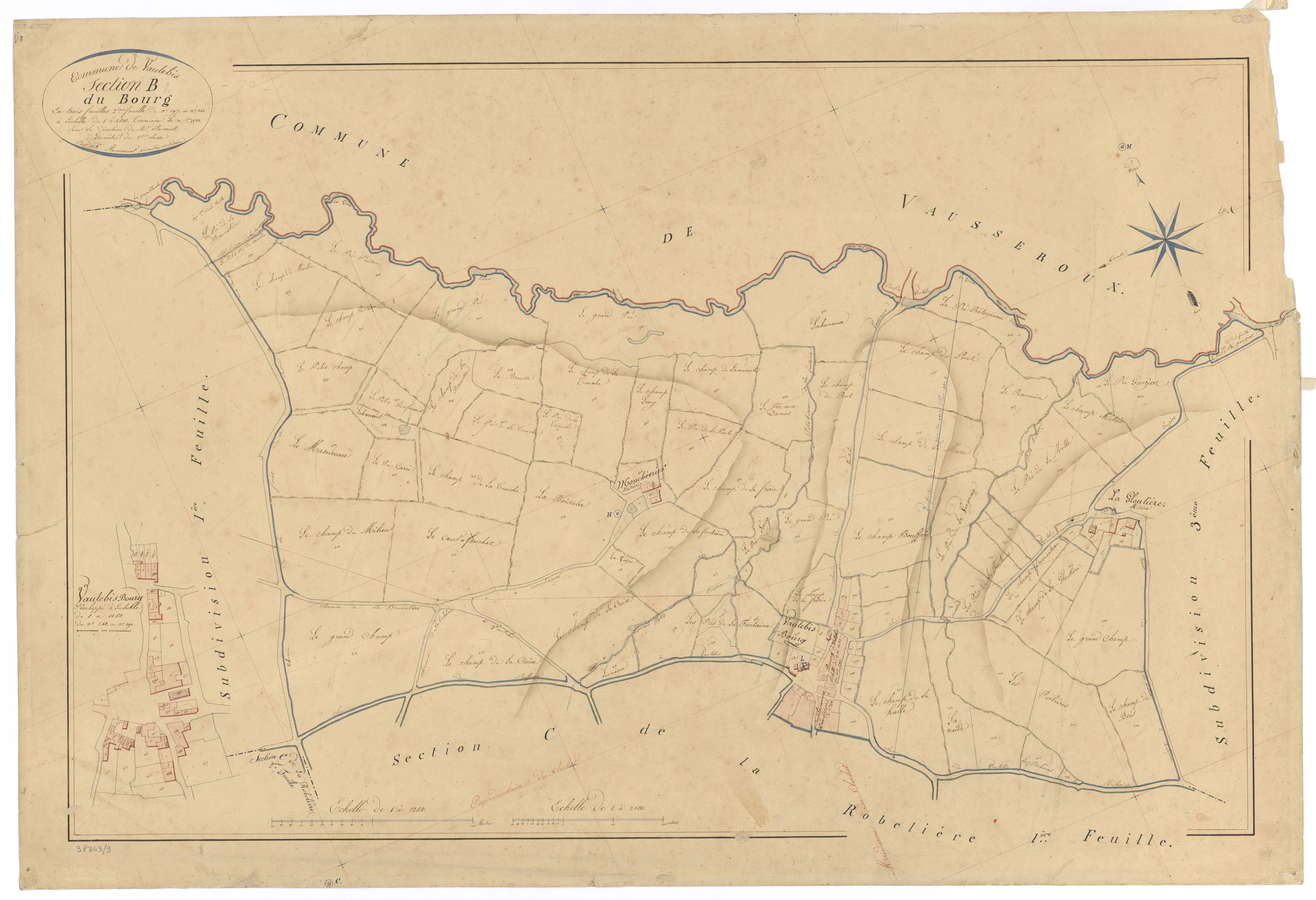 Vautebis - FRAD079_CADASTRE_NAPOLEONIEN Section B2 dite du Bourg 