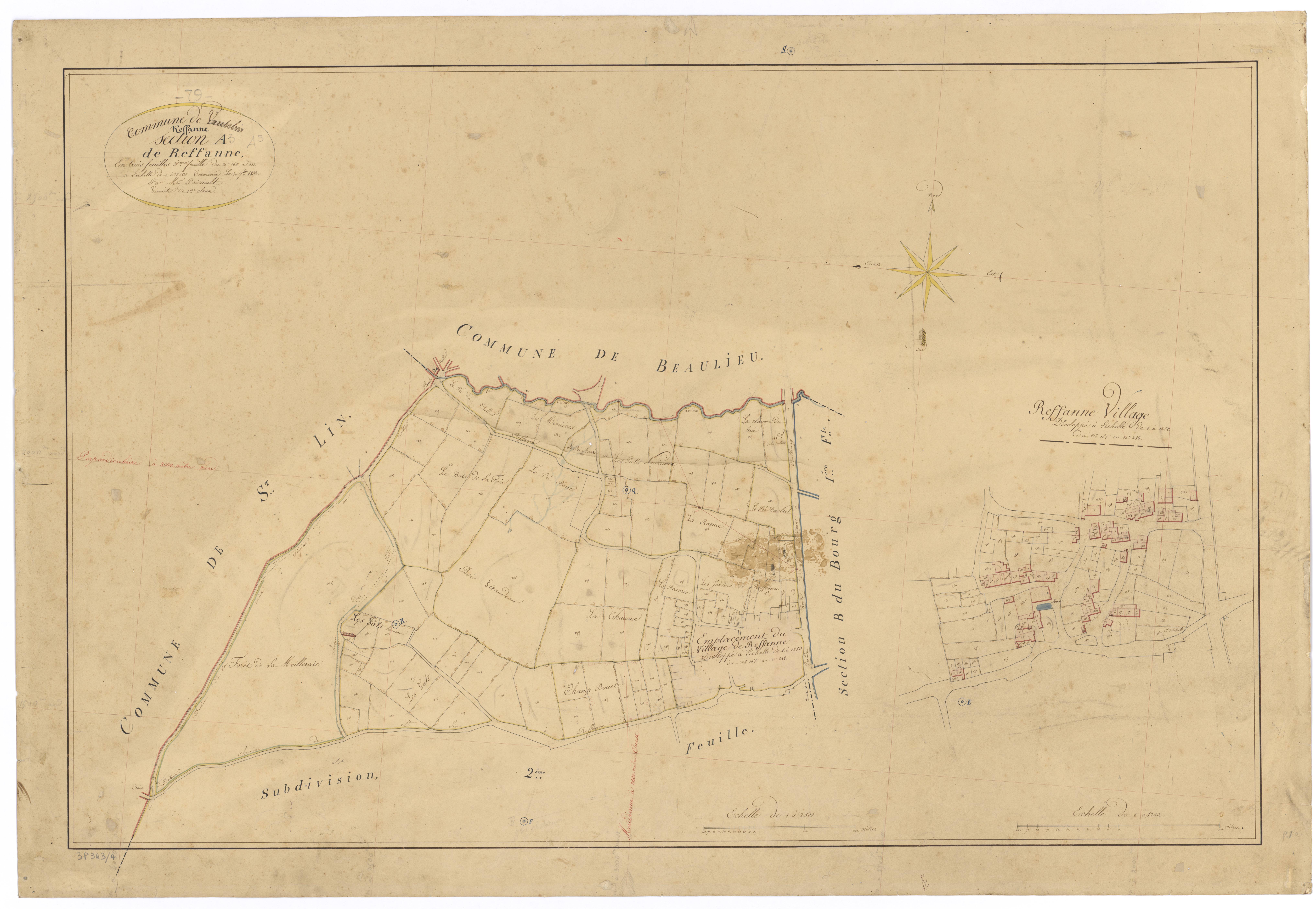 Vautebis - FRAD079_CADASTRE_NAPOLEONIEN Section A3 dite de Reffanne 