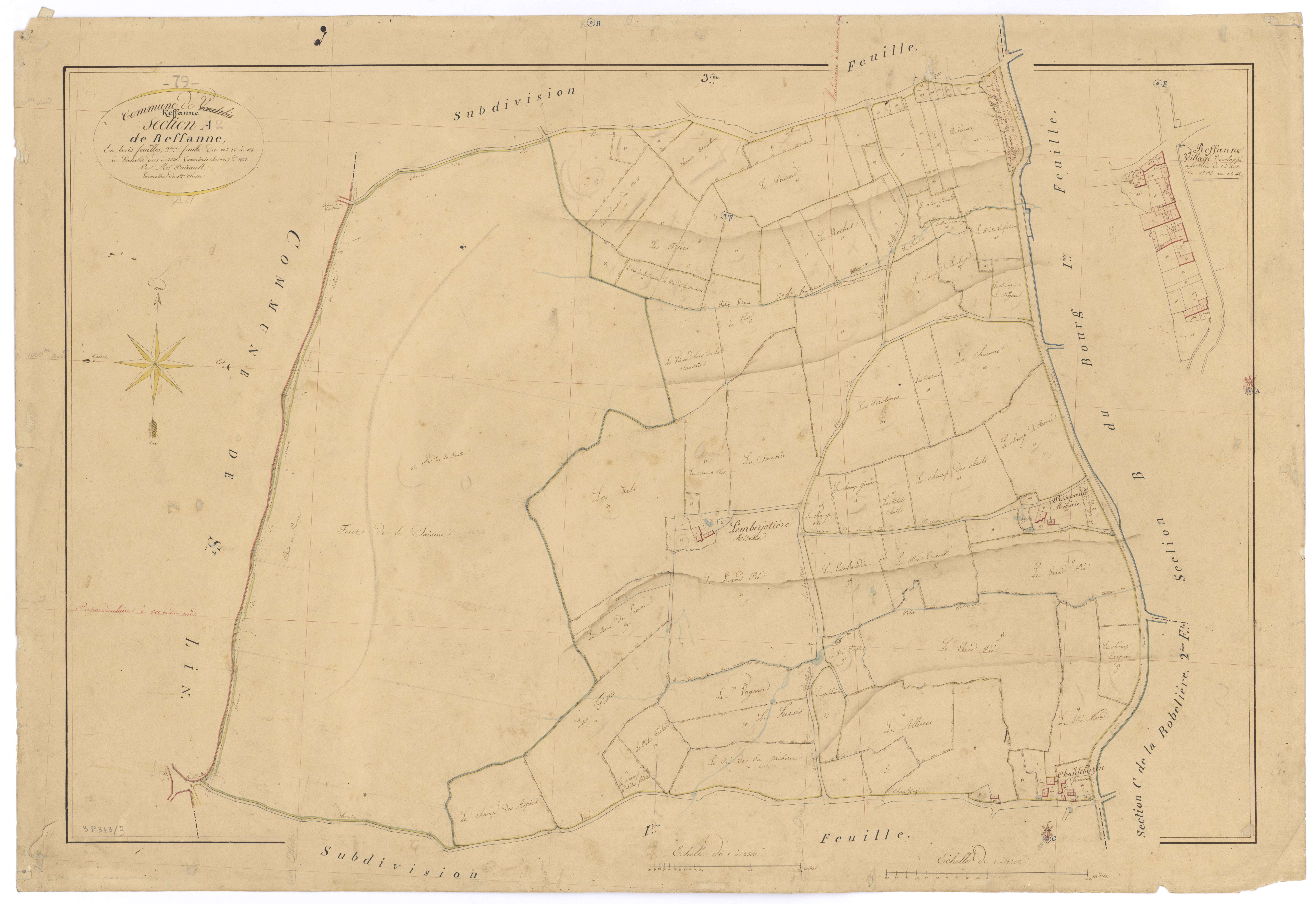 Vautebis - FRAD079_CADASTRE_NAPOLEONIEN Section A2 dite de Reffanne 