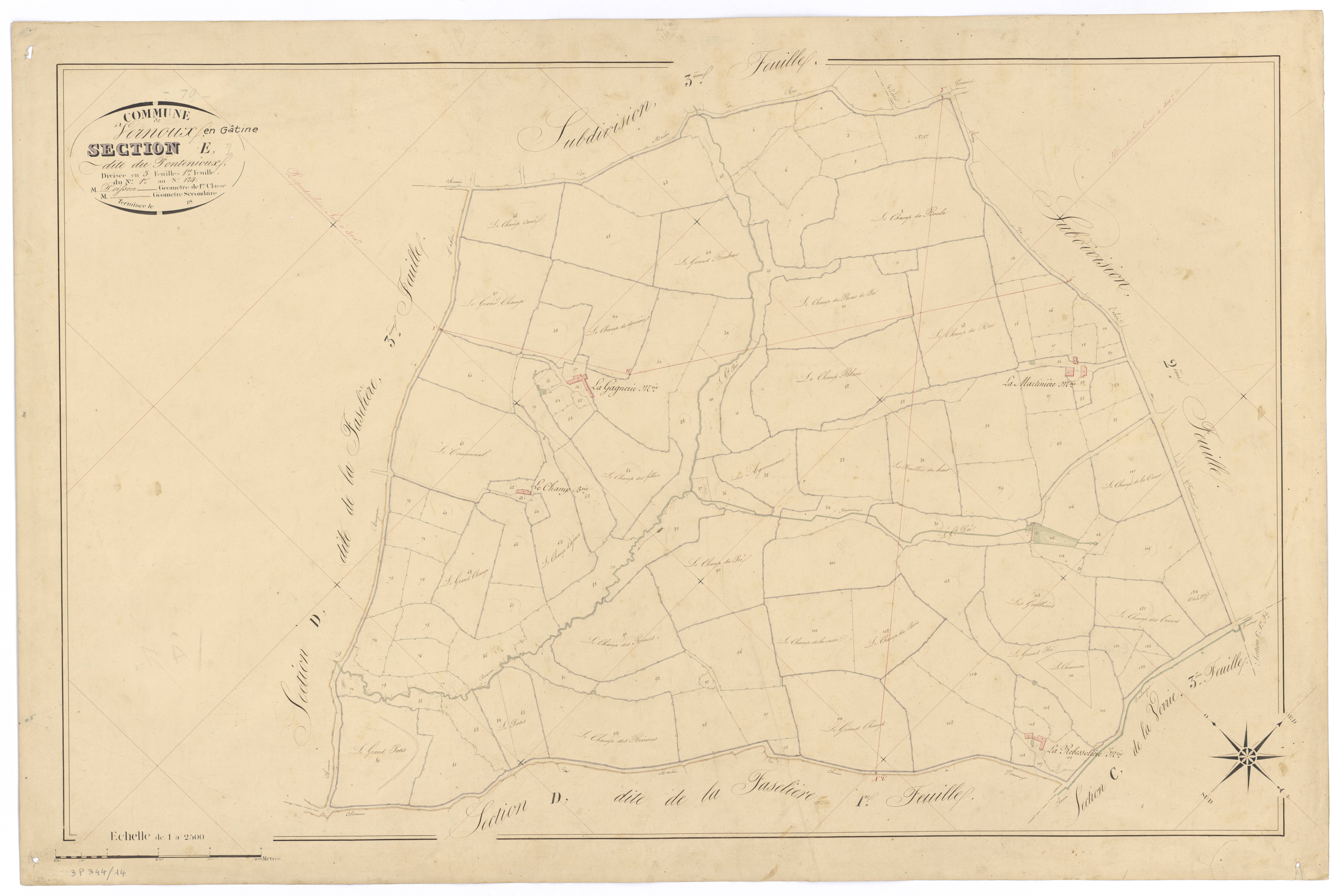 Vernoux-en-Gâtine - FRAD079_CADASTRE_NAPOLEONIEN Section E1 dite du Fontenioux