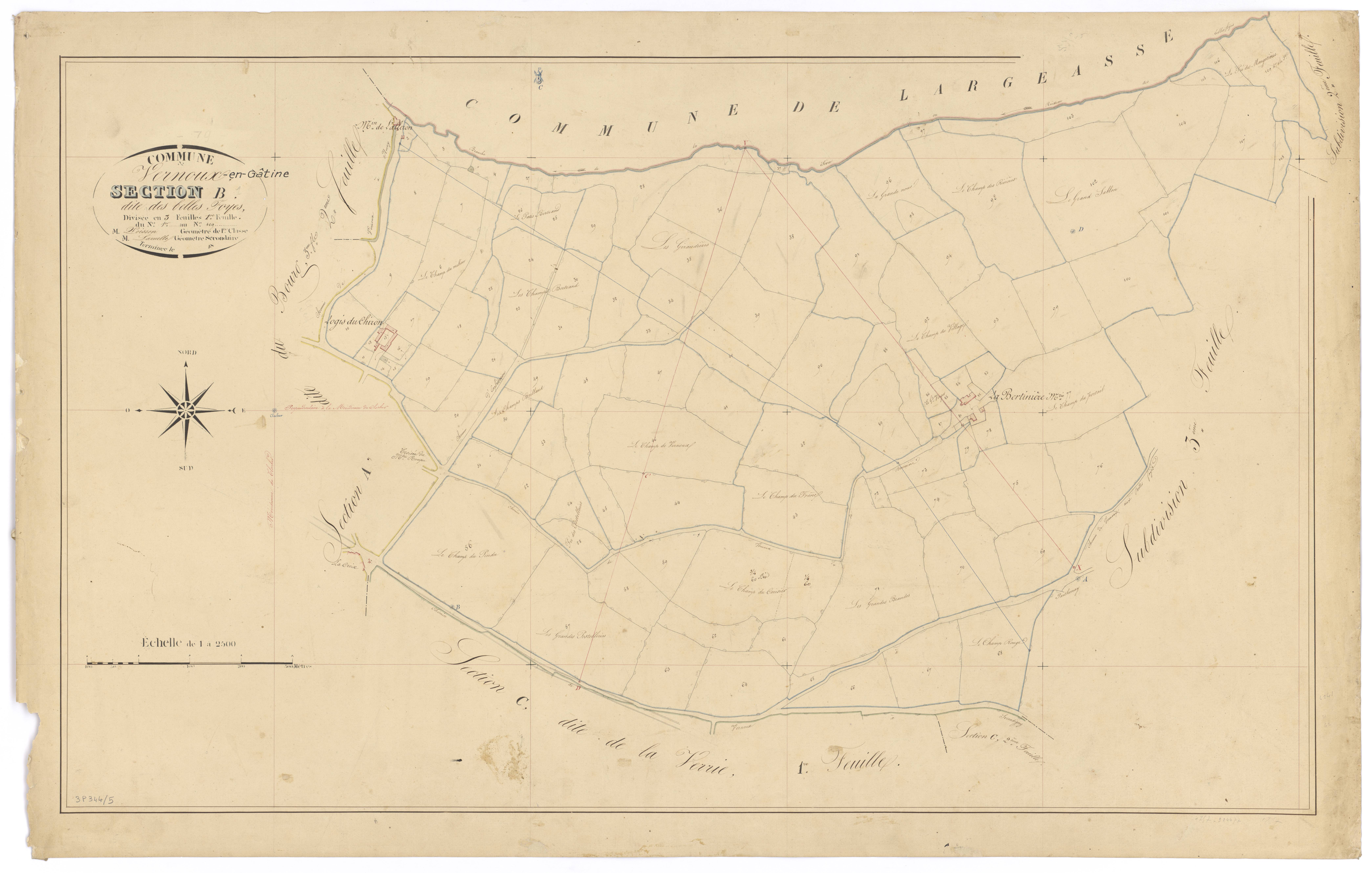 Vernoux-en-Gâtine - FRAD079_CADASTRE_NAPOLEONIEN Section B1 dite des Belles Foyes