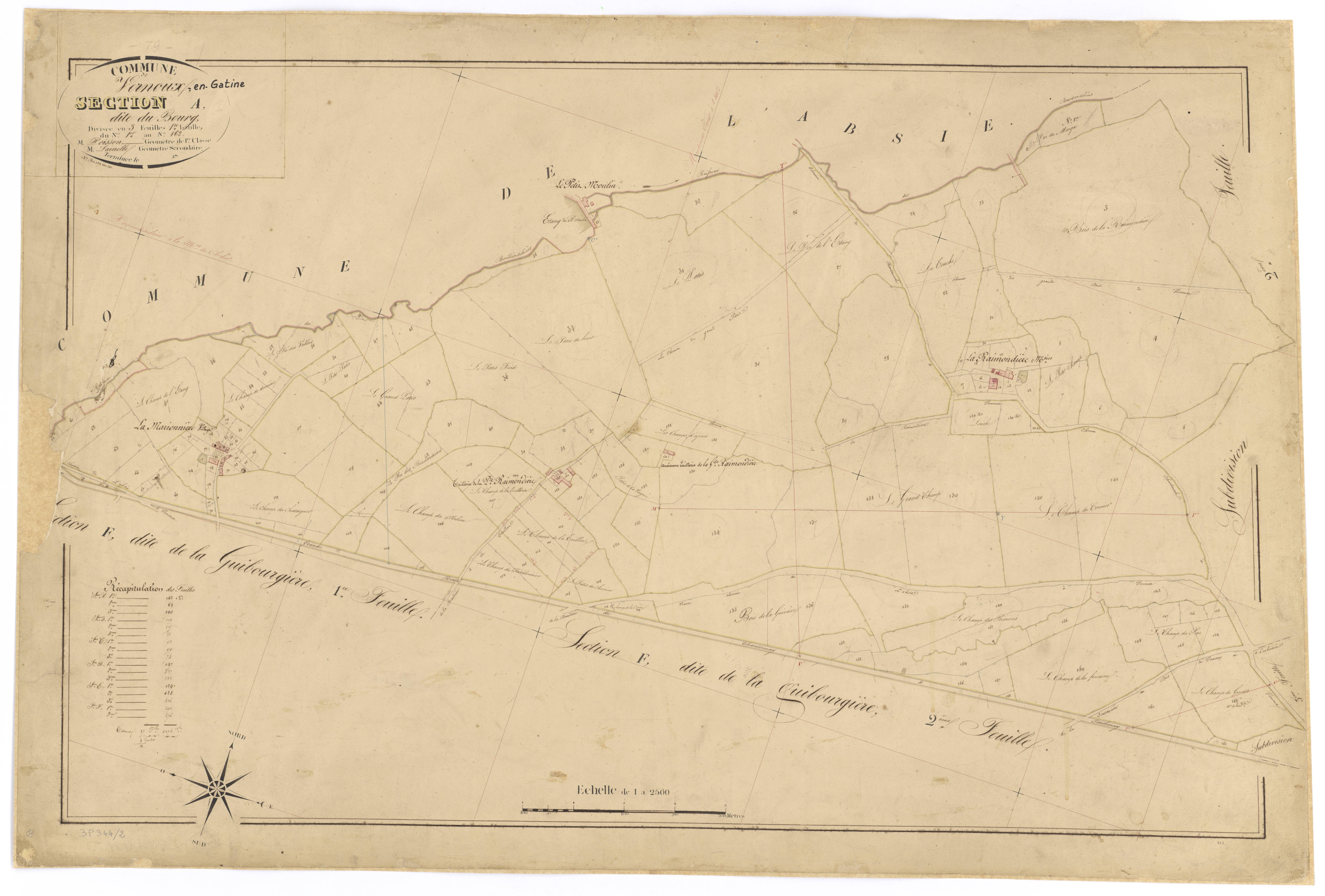 Vernoux-en-Gâtine - FRAD079_CADASTRE_NAPOLEONIEN Section A1 dite du Bourg