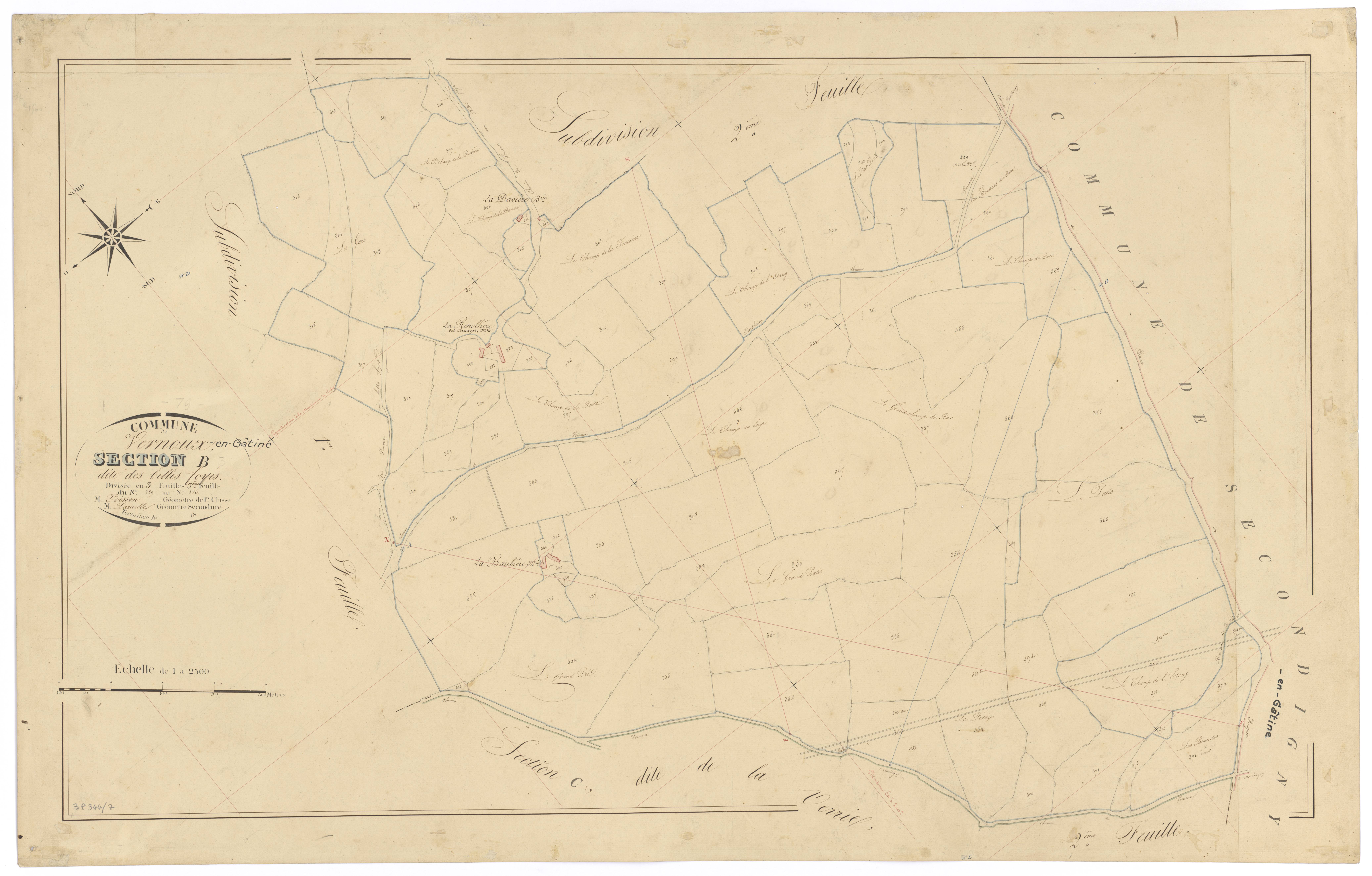 Vernoux-en-Gâtine - FRAD079_CADASTRE_NAPOLEONIEN Section B3 dite des Belles Foyes 