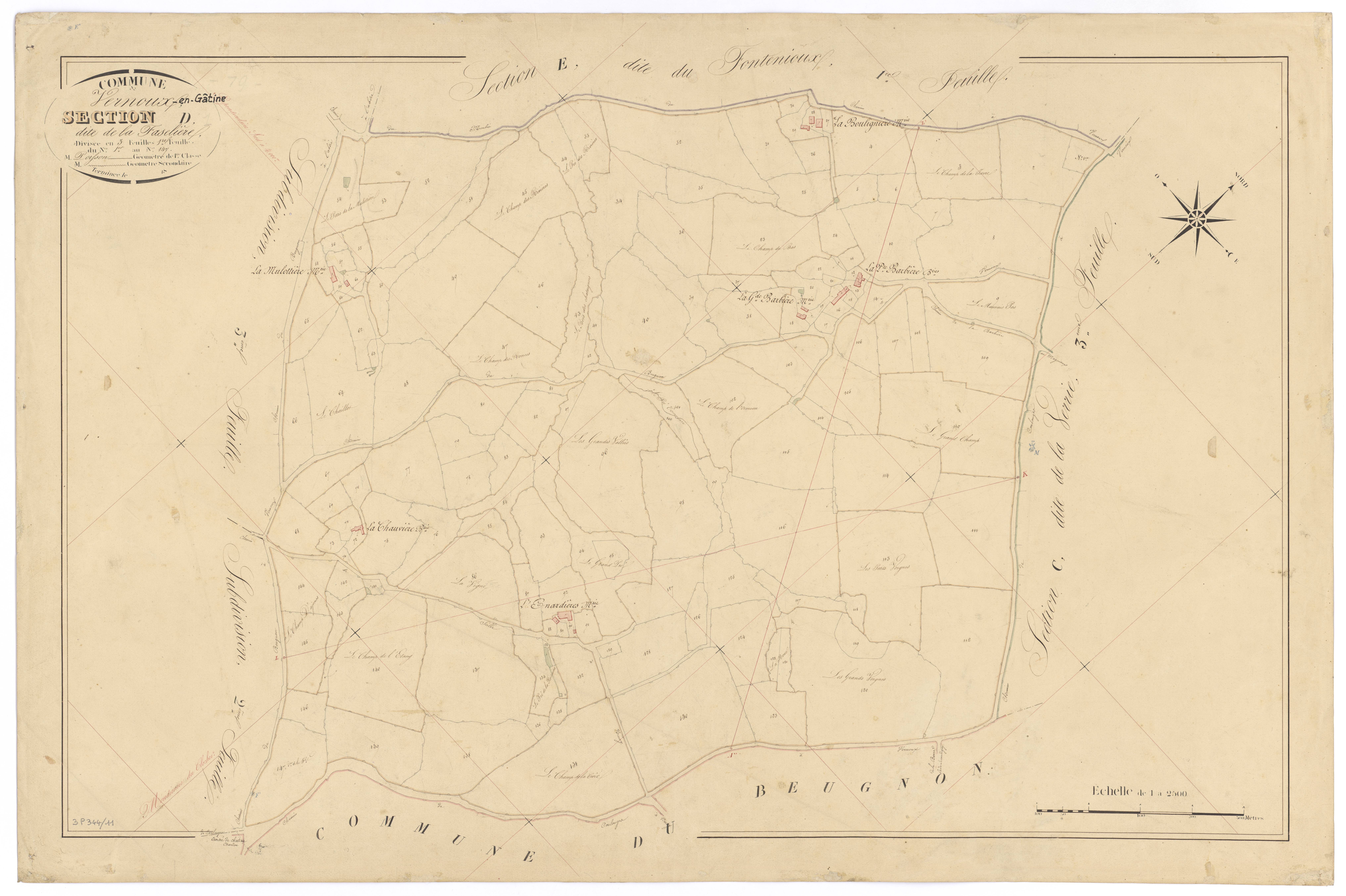 Vernoux-en-Gâtine - FRAD079_CADASTRE_NAPOLEONIEN Section D1 dite de la Faselière