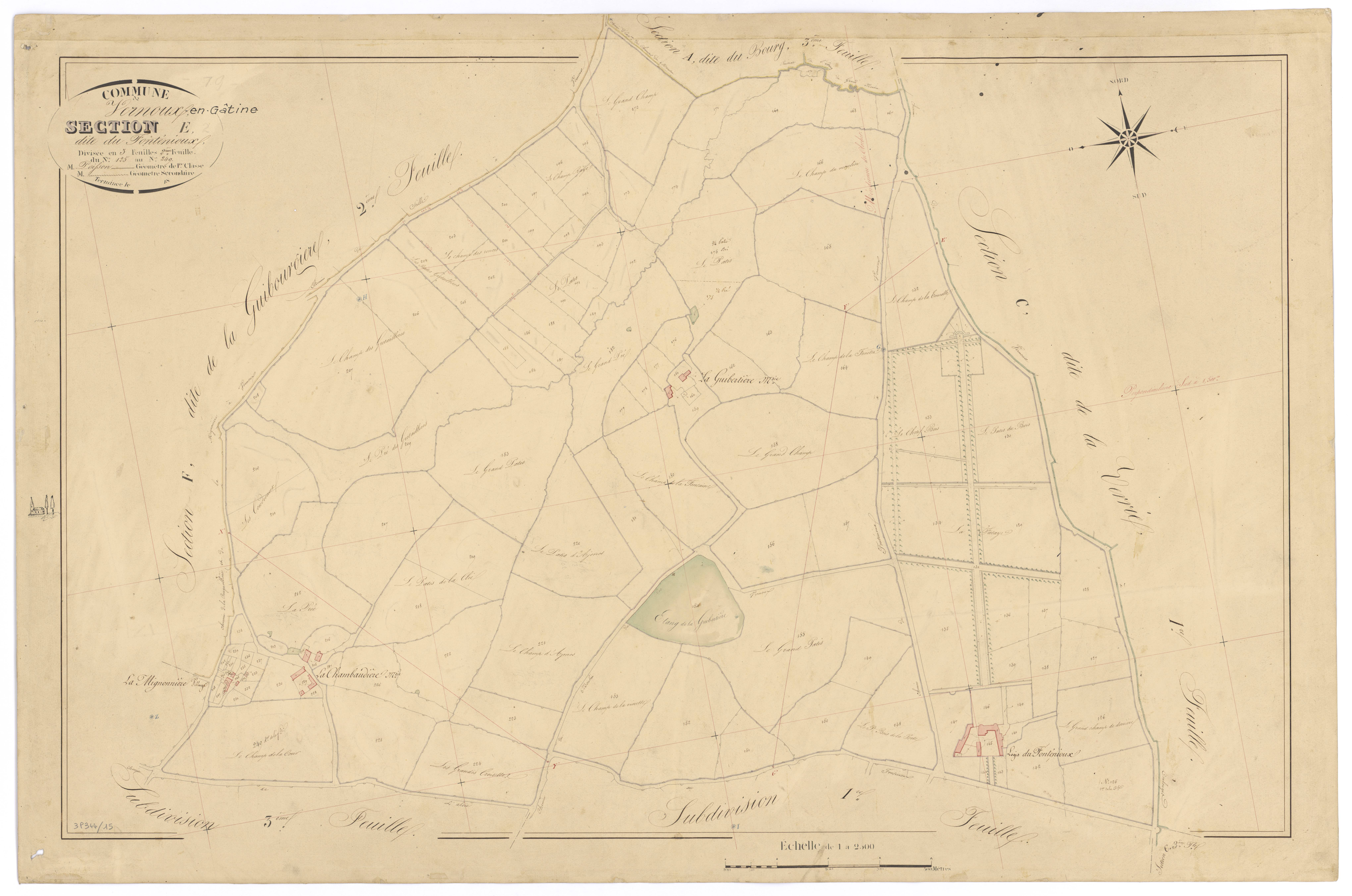 Vernoux-en-Gâtine - FRAD079_CADASTRE_NAPOLEONIEN Section E2 dite du Fontenioux