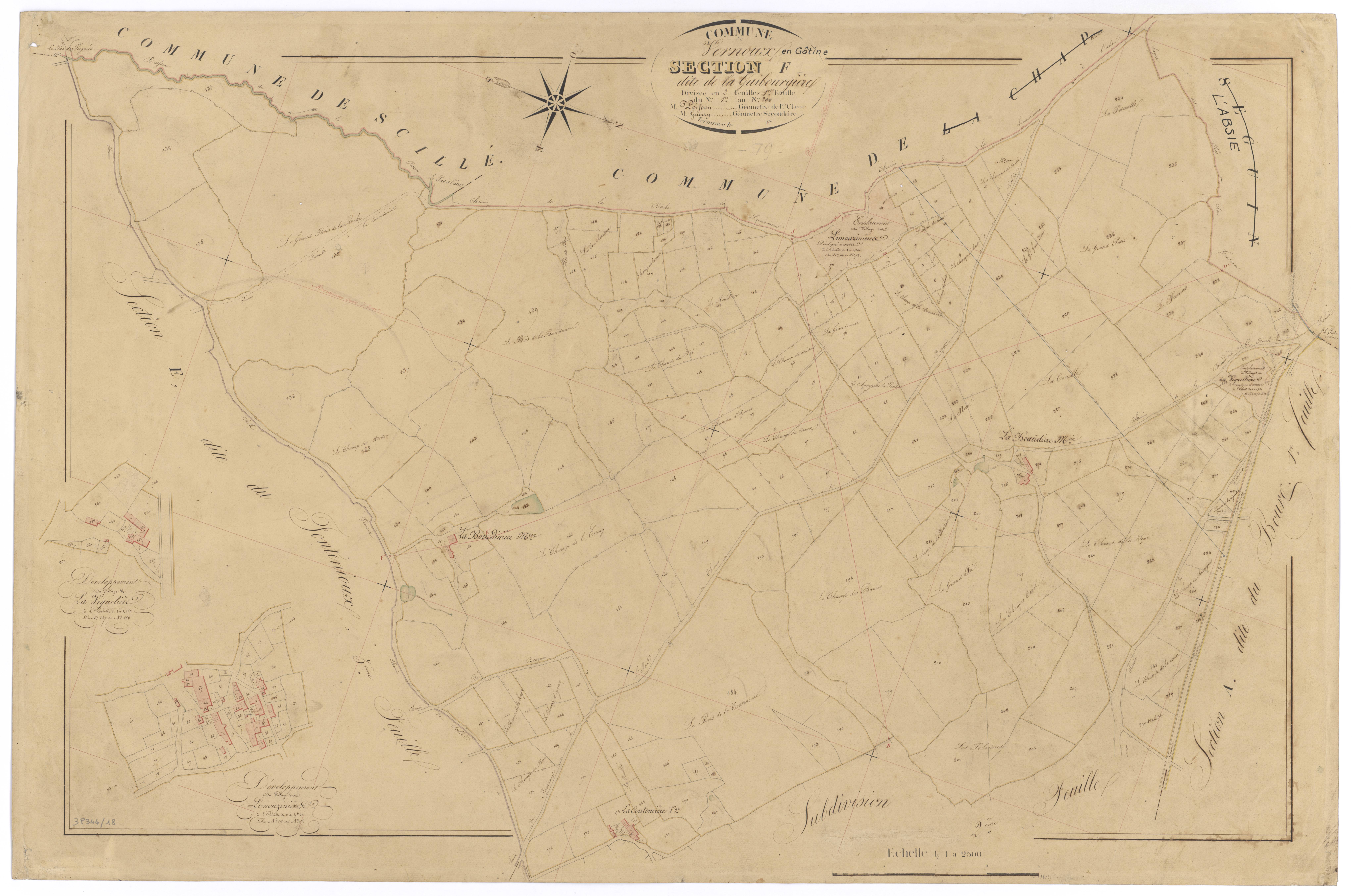 Vernoux-en-Gâtine - FRAD079_CADASTRE_NAPOLEONIEN Section F1 dite de la Guibourgière 