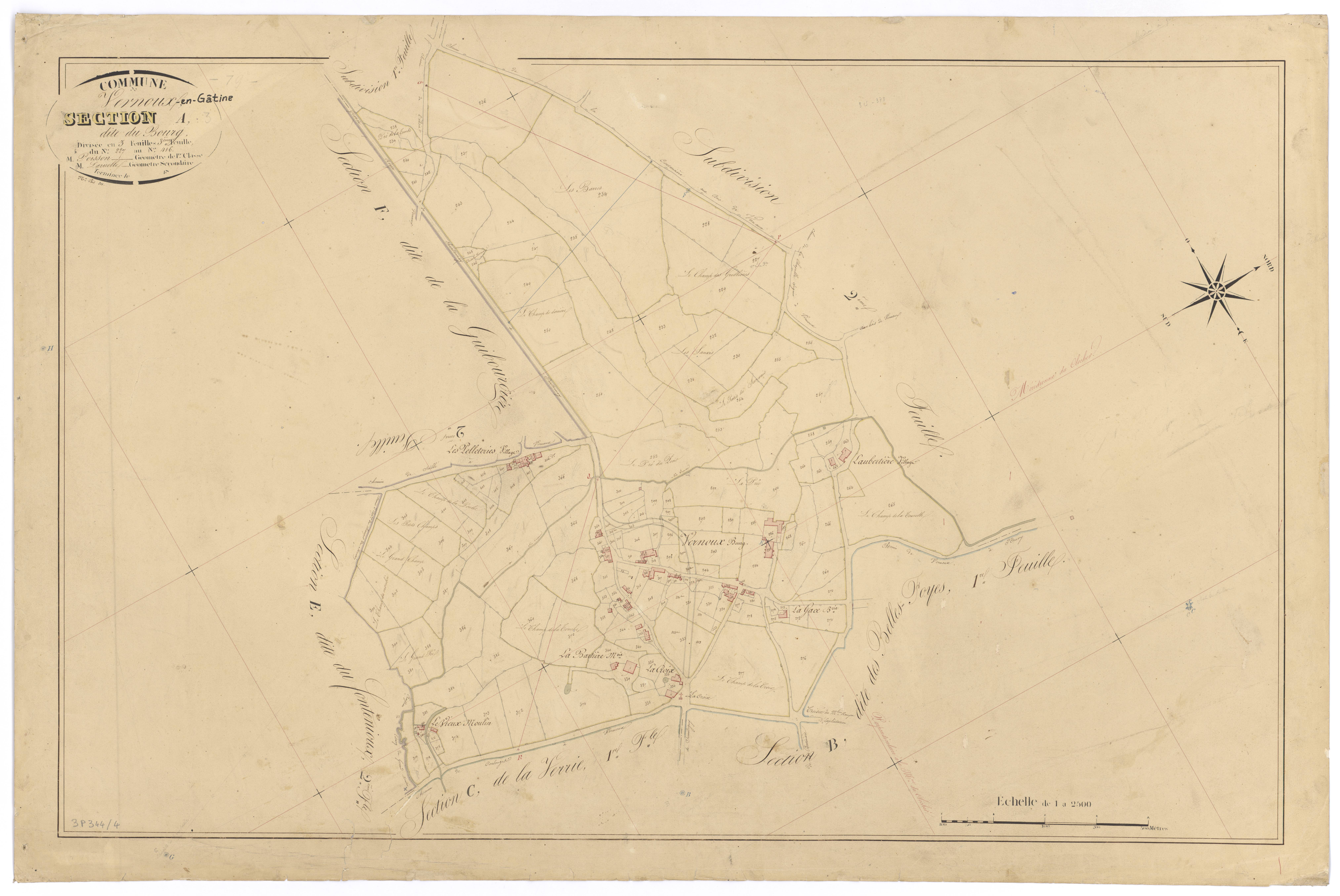 Vernoux-en-Gâtine - FRAD079_CADASTRE_NAPOLEONIEN Section A3 dite du Bourg
