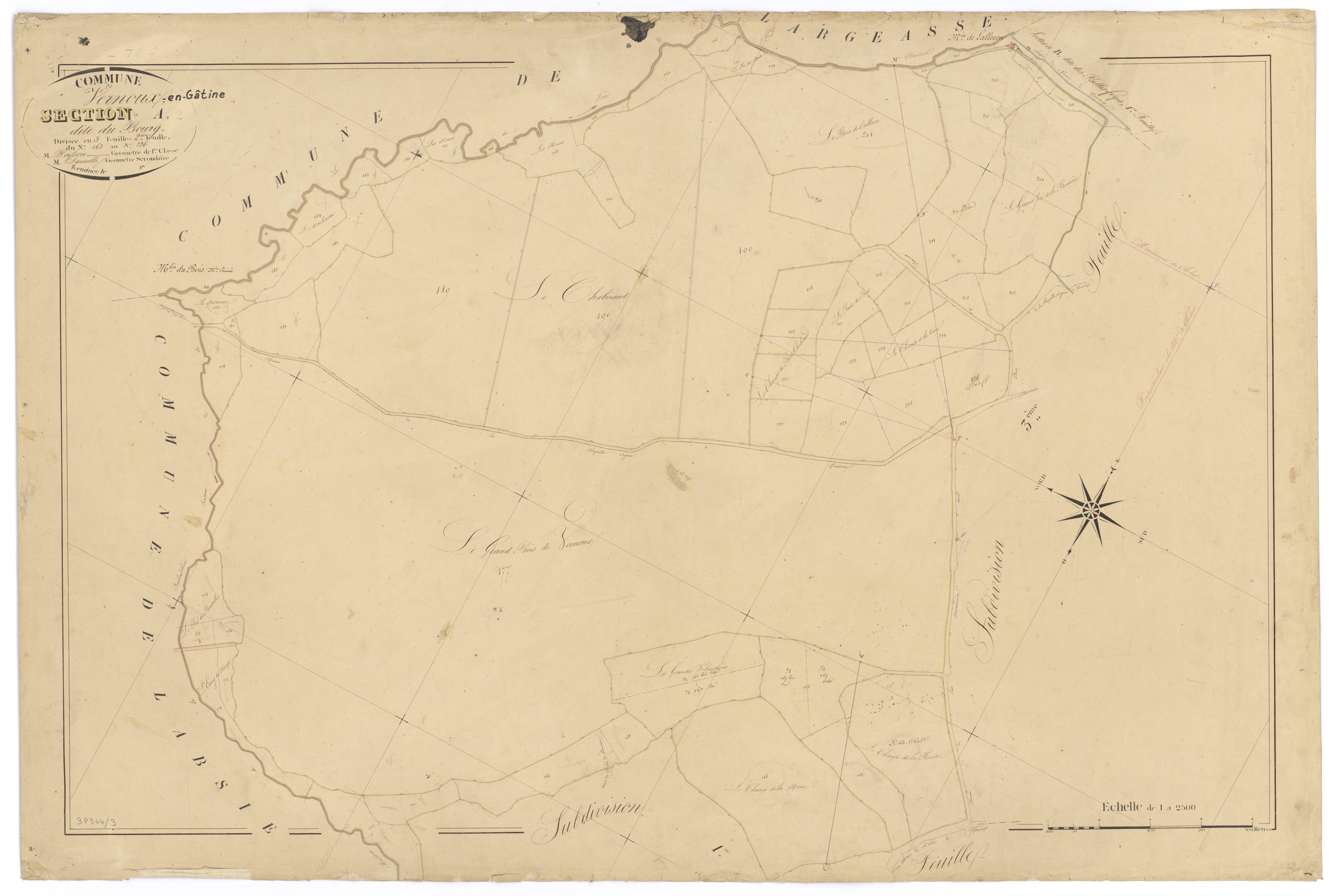 Vernoux-en-Gâtine - FRAD079_CADASTRE_NAPOLEONIEN Section A2 dite du Bourg 
