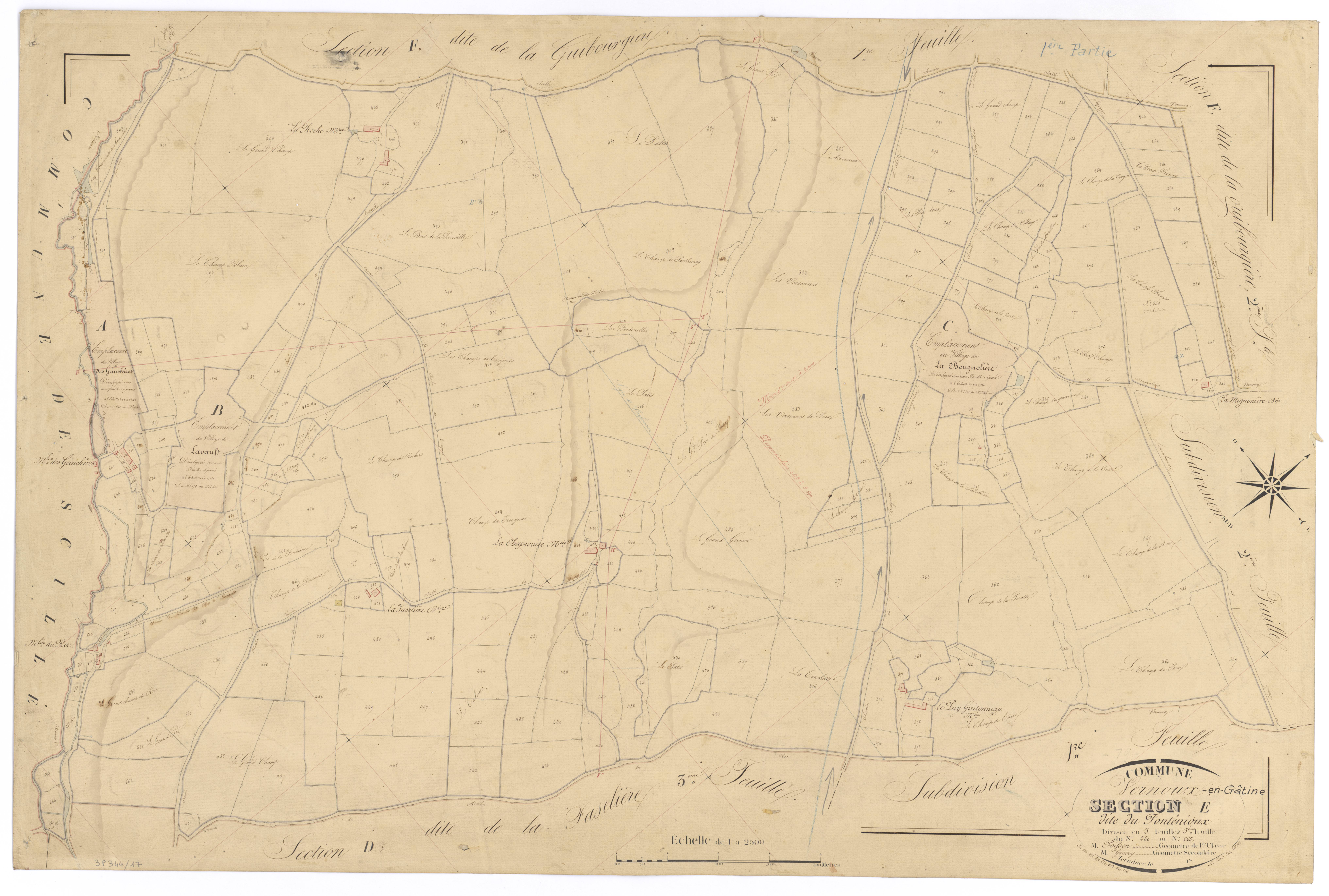 Vernoux-en-Gâtine - FRAD079_CADASTRE_NAPOLEONIEN Section E3 dite du Fontenioux